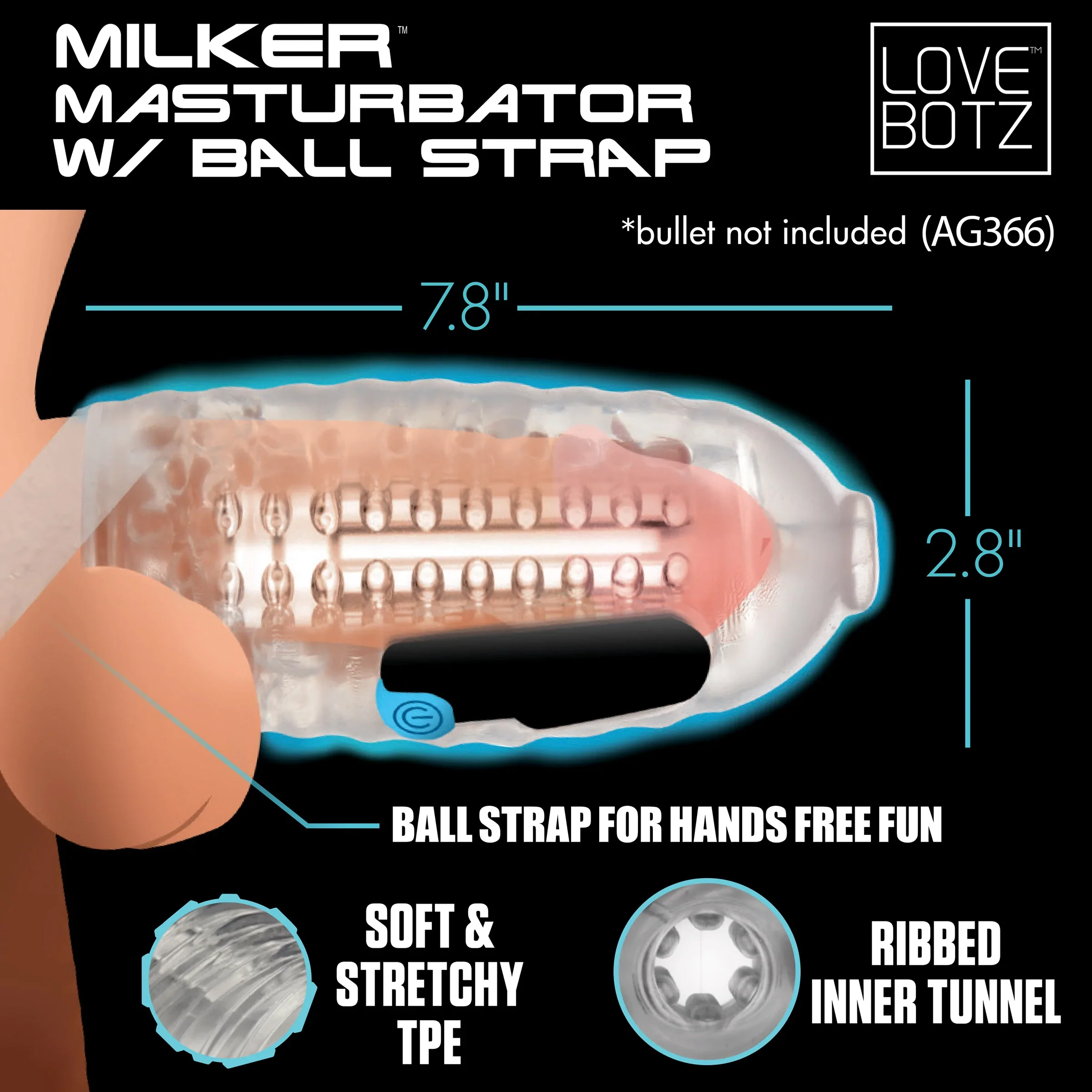 Milker Masturbator with Ball Strap - Image 4