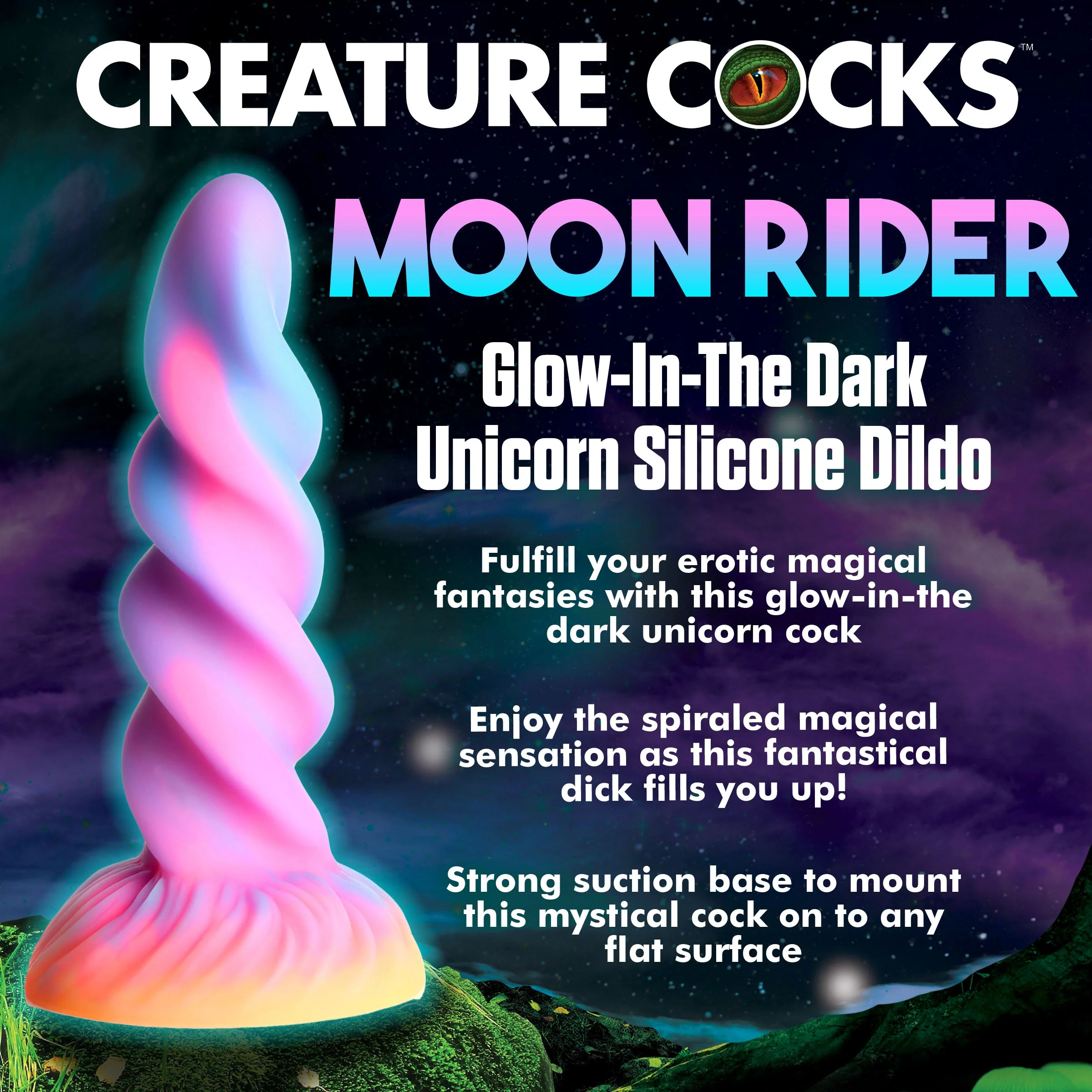 Moon Rider Glow-in-the-dark Unicorn Dildo - Image 2