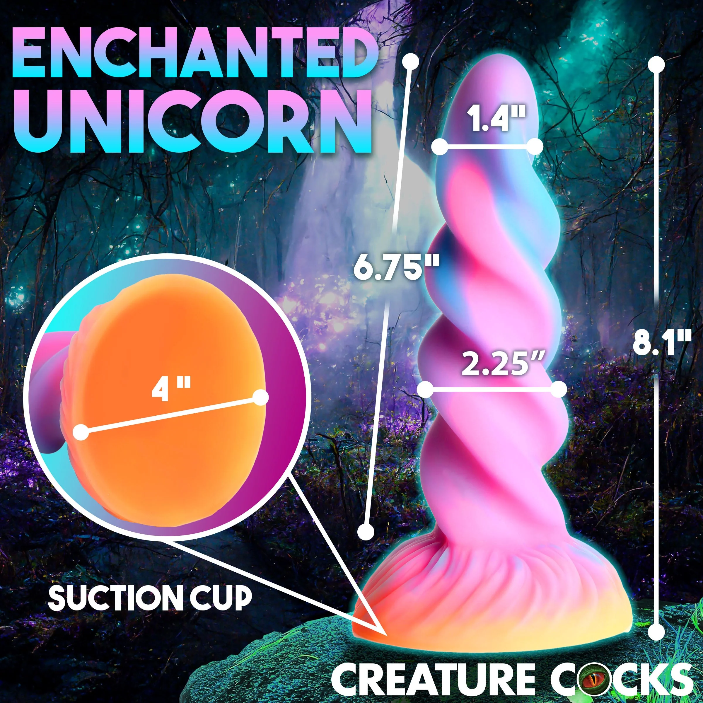 Moon Rider Glow-in-the-dark Unicorn Dildo - Image 4