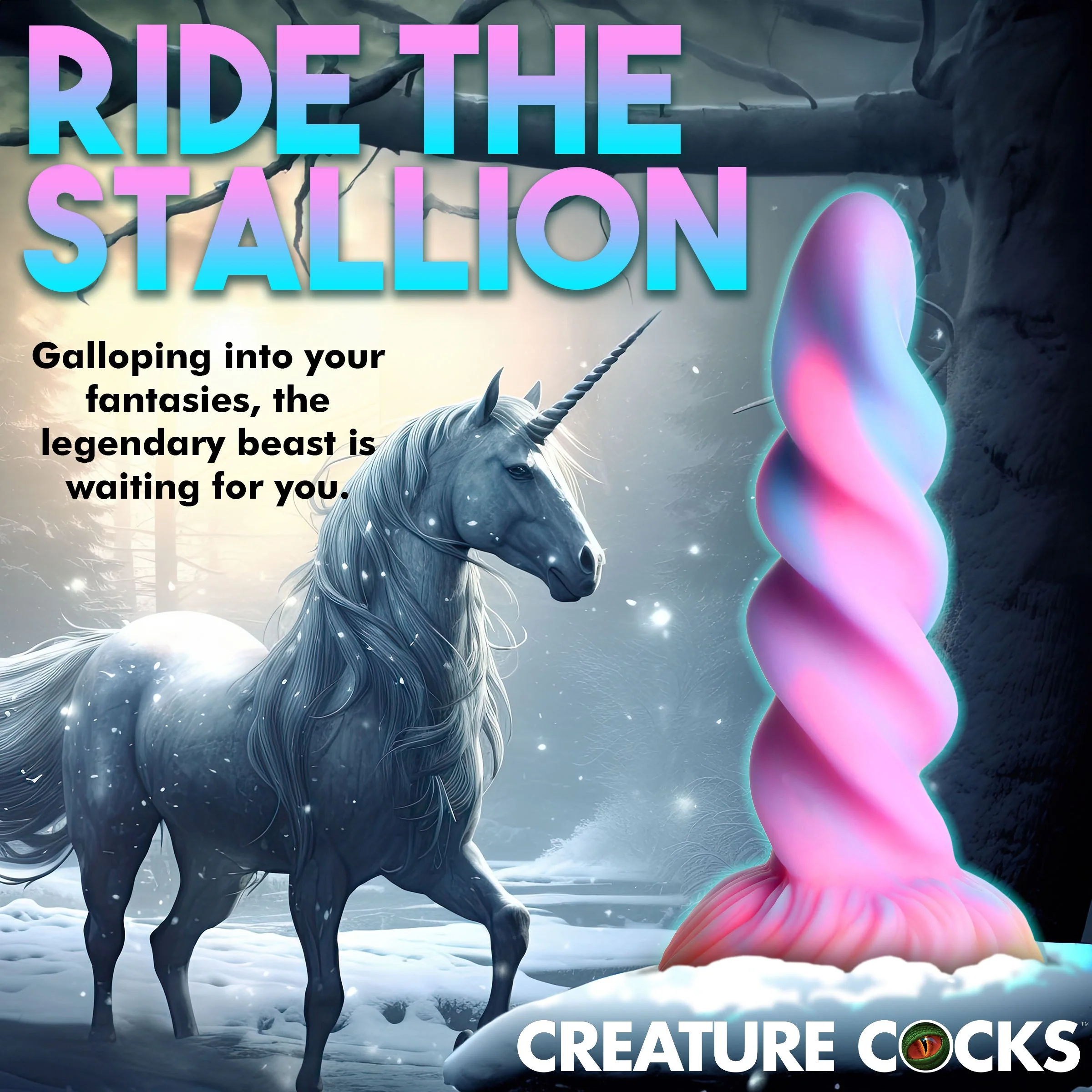 Moon Rider Glow-in-the-dark Unicorn Dildo - Image 7