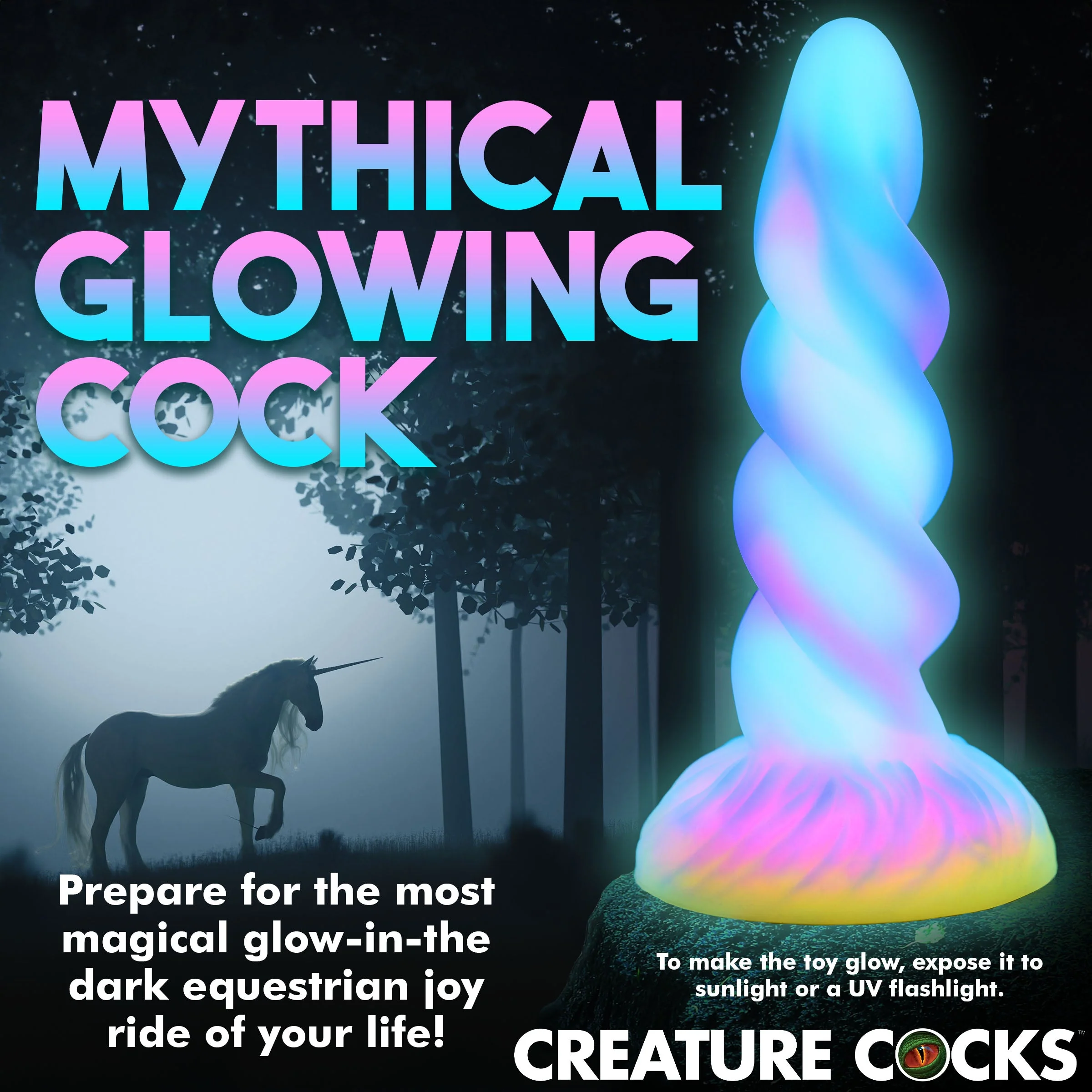 Moon Rider Glow-in-the-dark Unicorn Dildo - Image 8