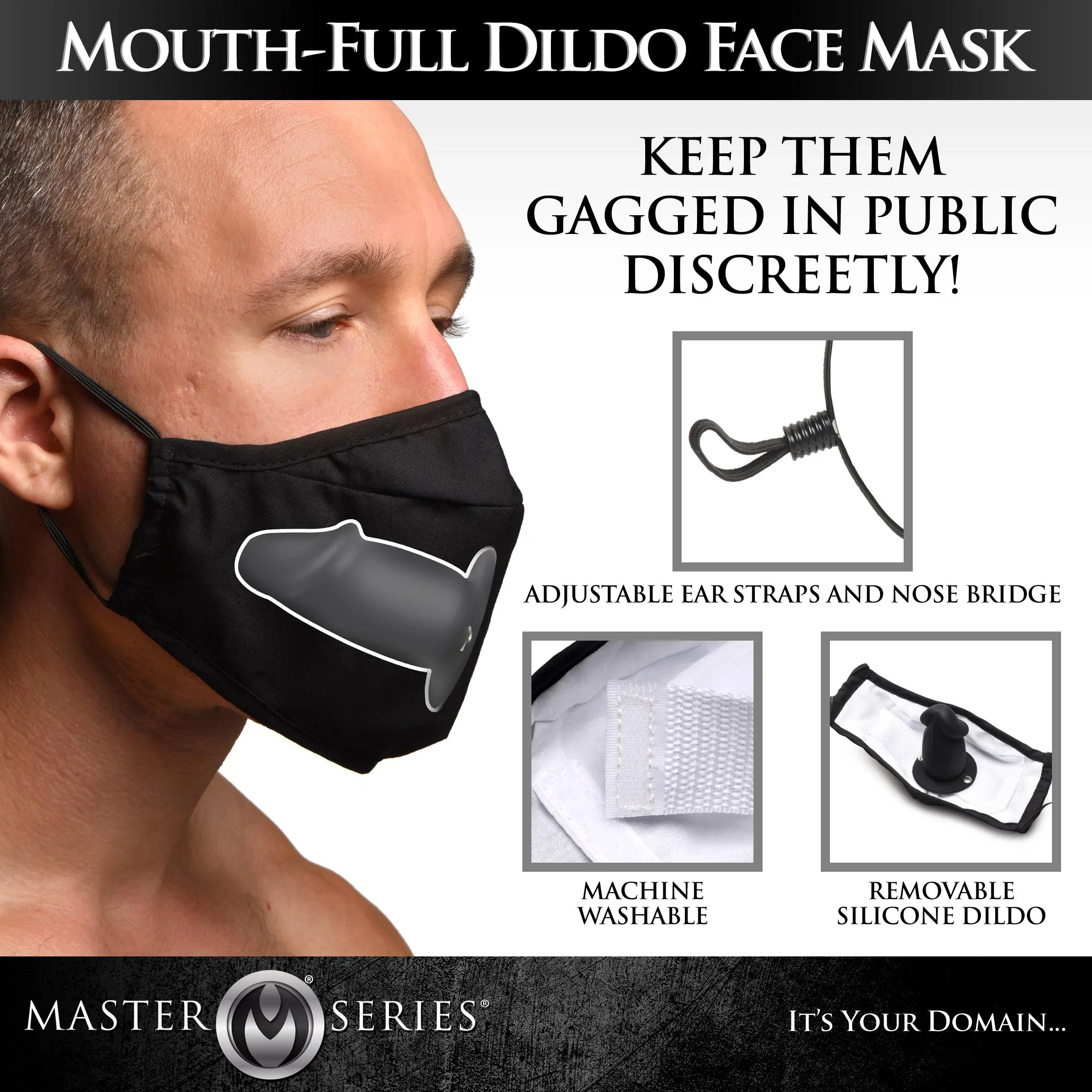 Mouth-Full Dildo Face Mask - Image 2