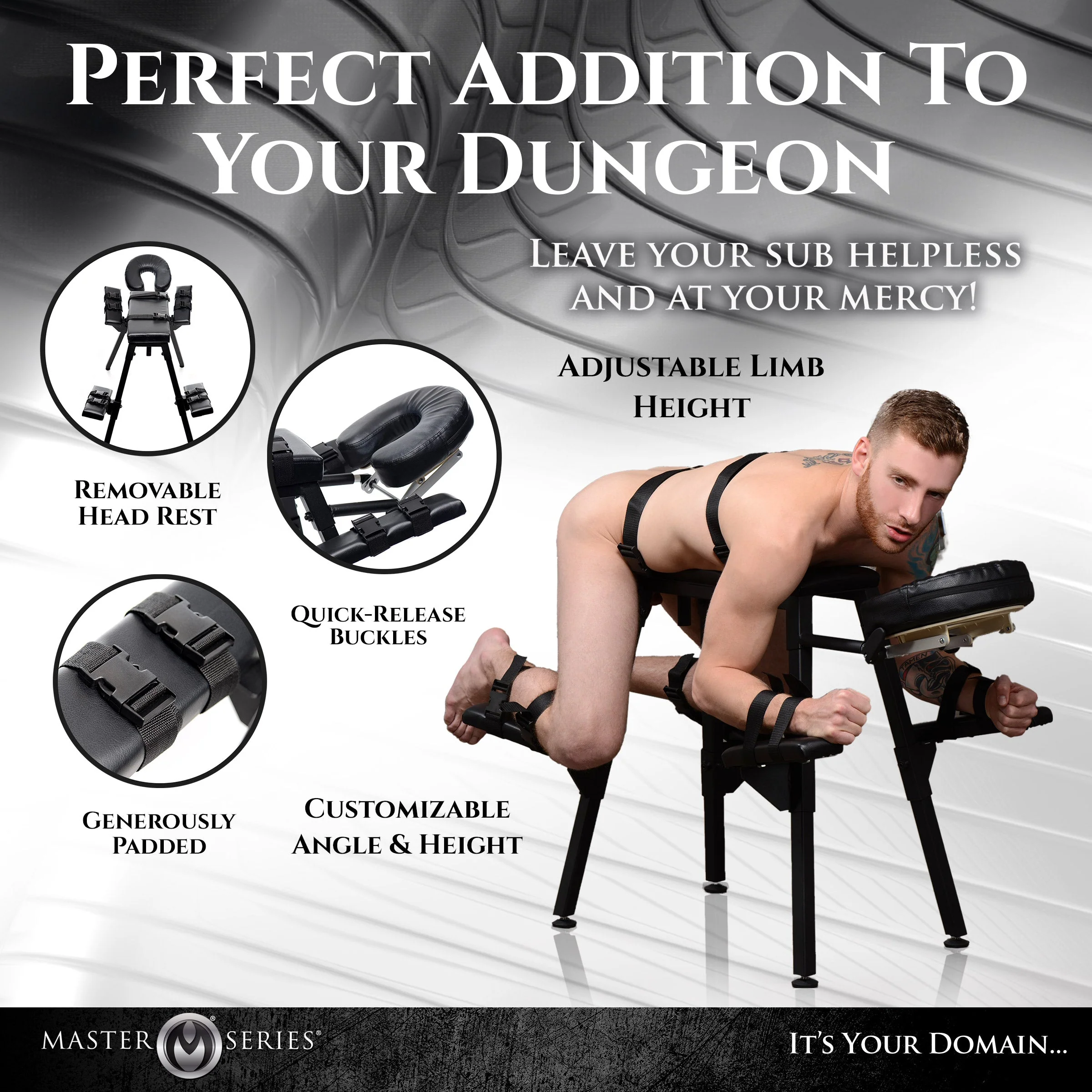 Obedience Extreme Sex Bench with Restraint Straps - Image 4