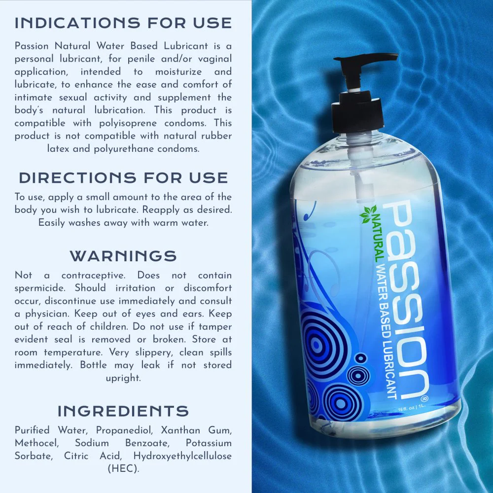 Passion Natural Water-Based Lube 16oz Pump - Image 6