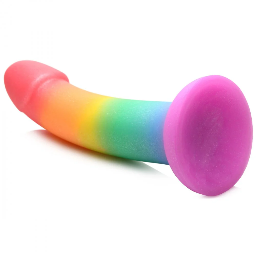 Phallic Rainbow Silicone Dildo - Image 3