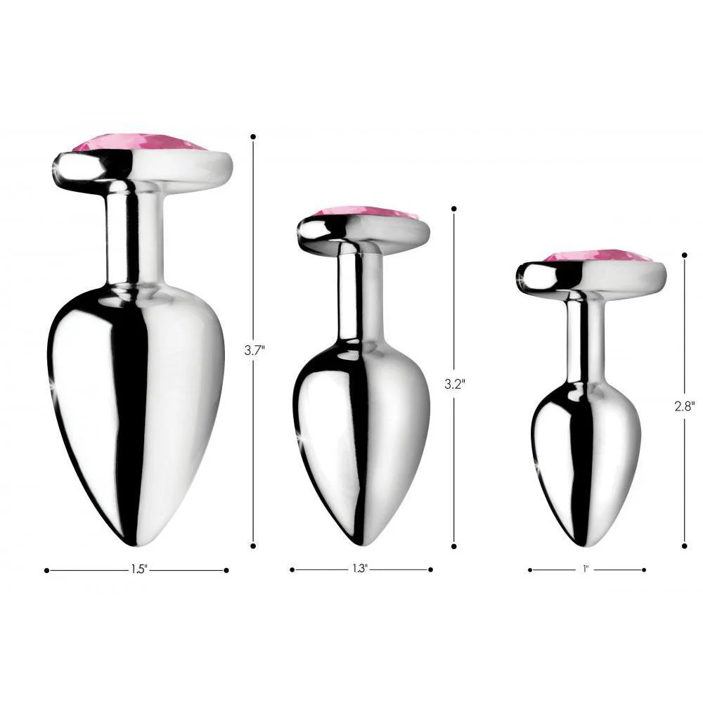 Pink Heart Anal Plug Set - Image 2