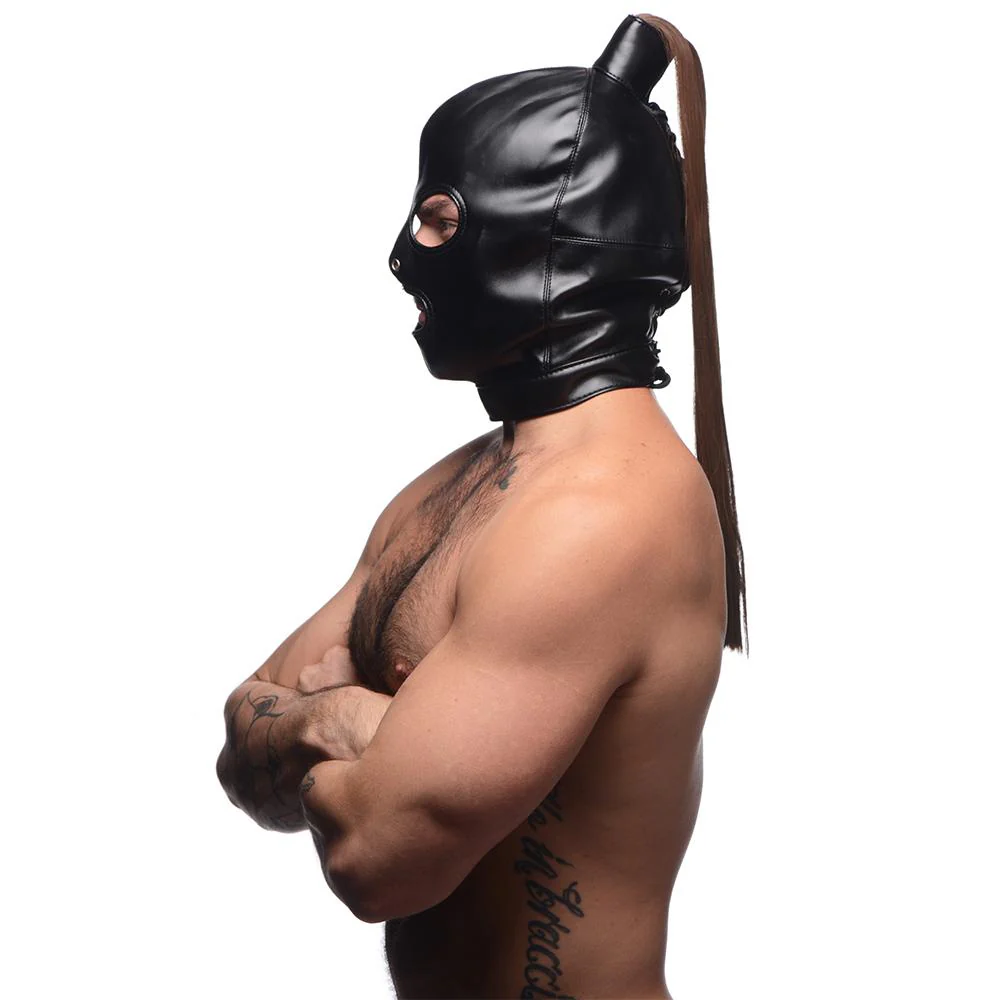 Ponytail Bondage Hood - Image 4