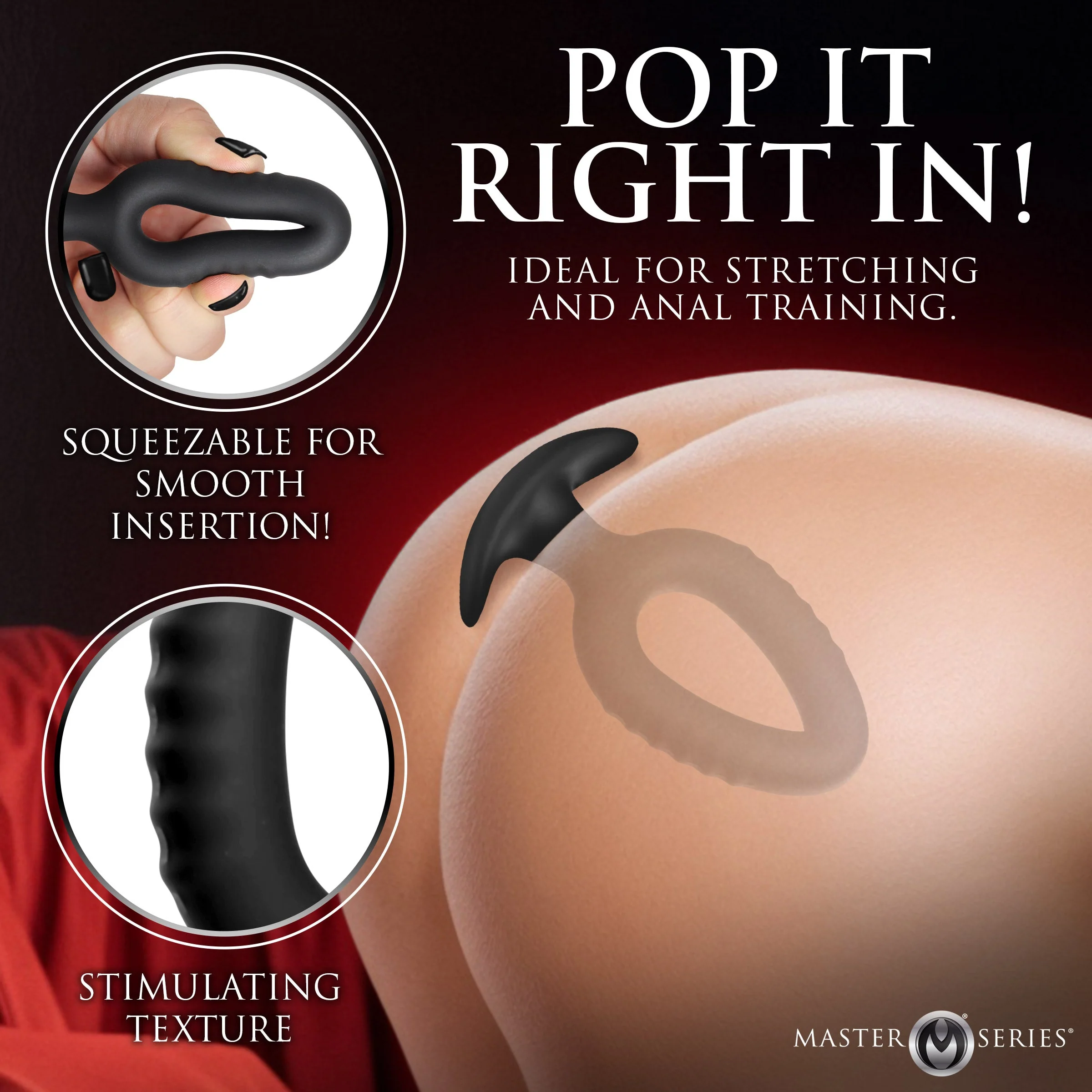 Pop Plugs 3 Piece Hollow Silicone Anal Trainer Set - Image 3