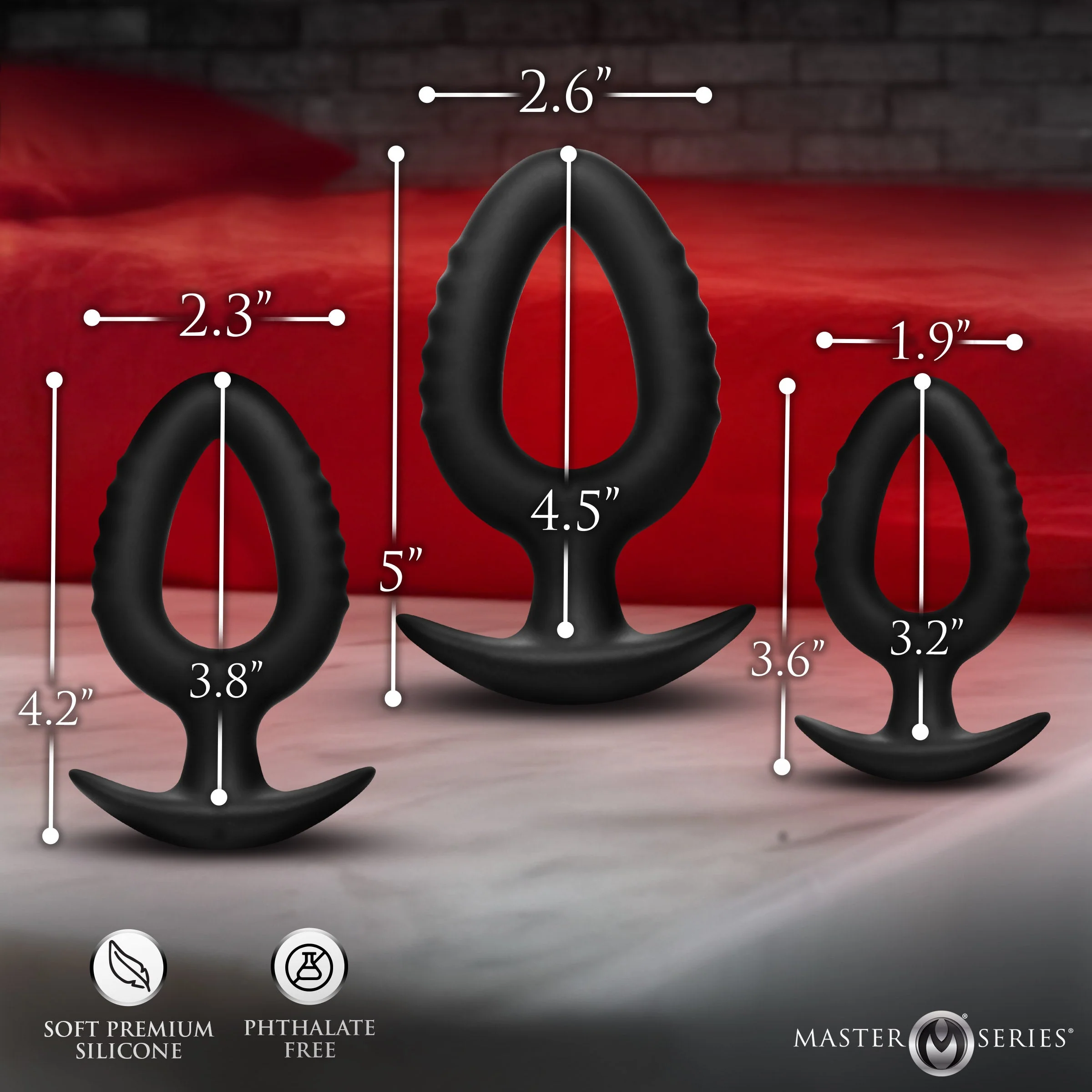 Pop Plugs 3 Piece Hollow Silicone Anal Trainer Set - Image 4