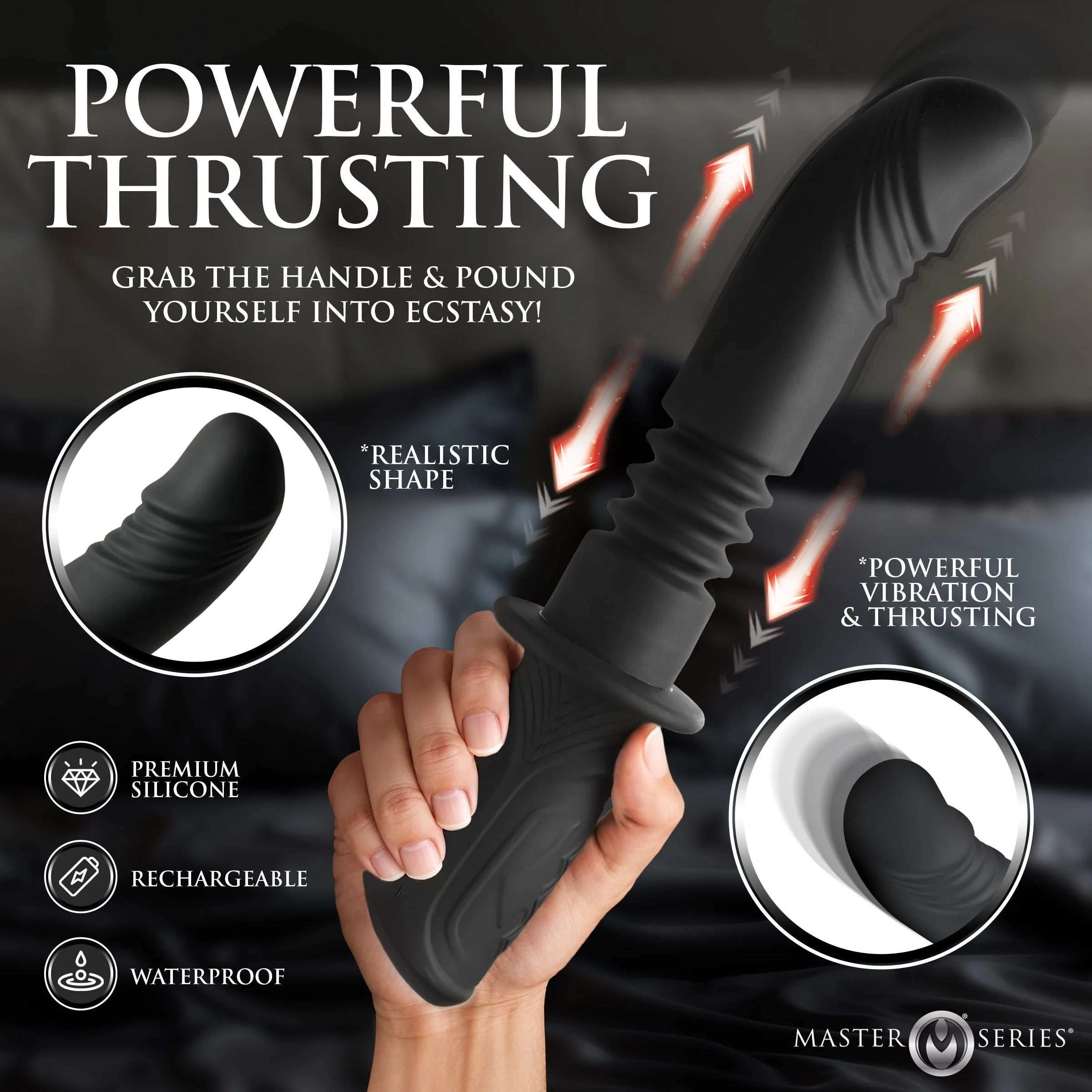 Power Thrust Thrusting Silicone Vibrator - Image 3