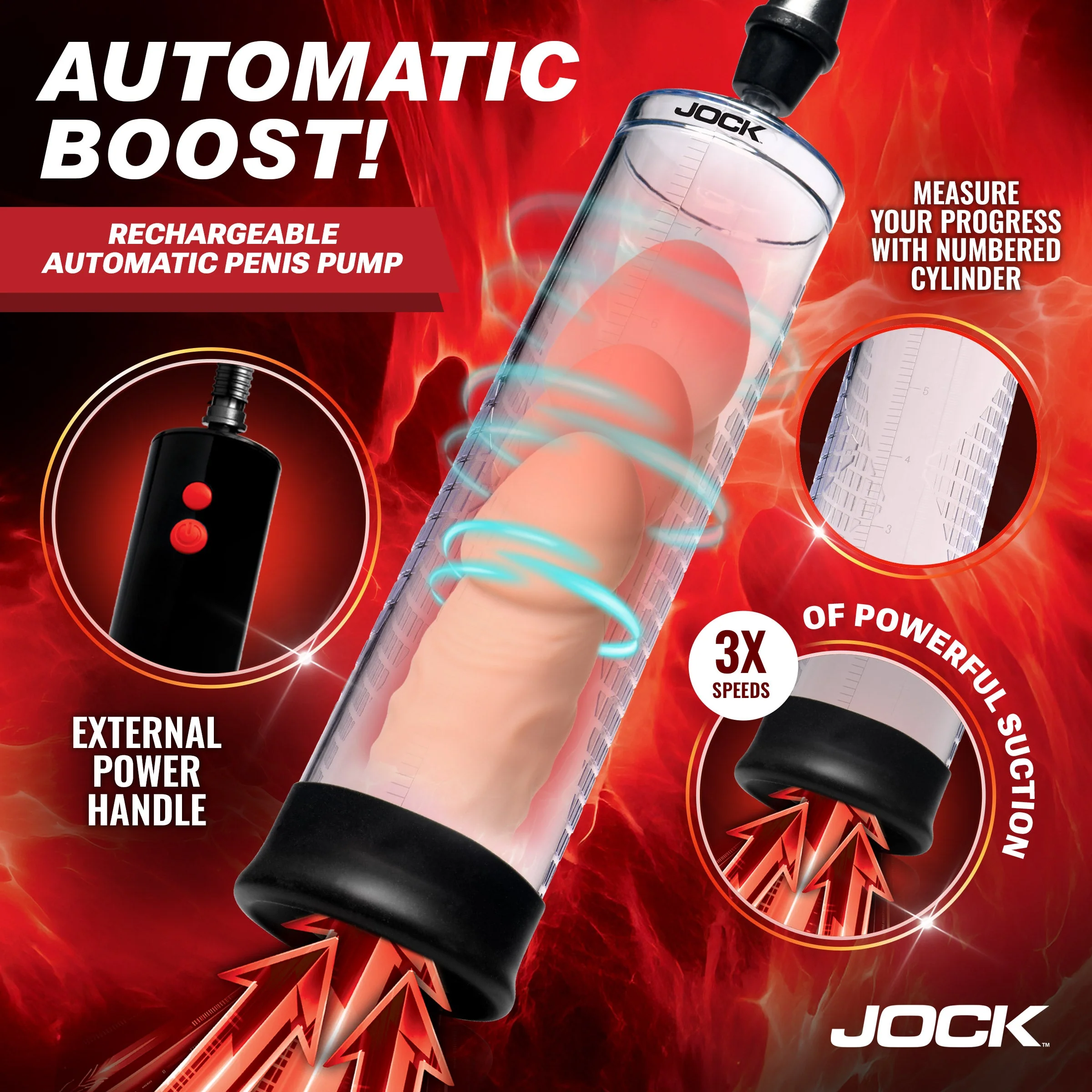 Power Up Rechargeable Automatic Penis Pump - Image 3