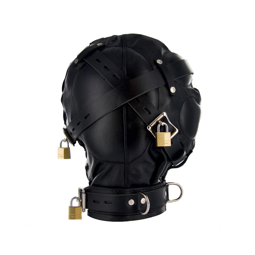 Premium Total Sensory Deprivation Leather Hood - Image 3