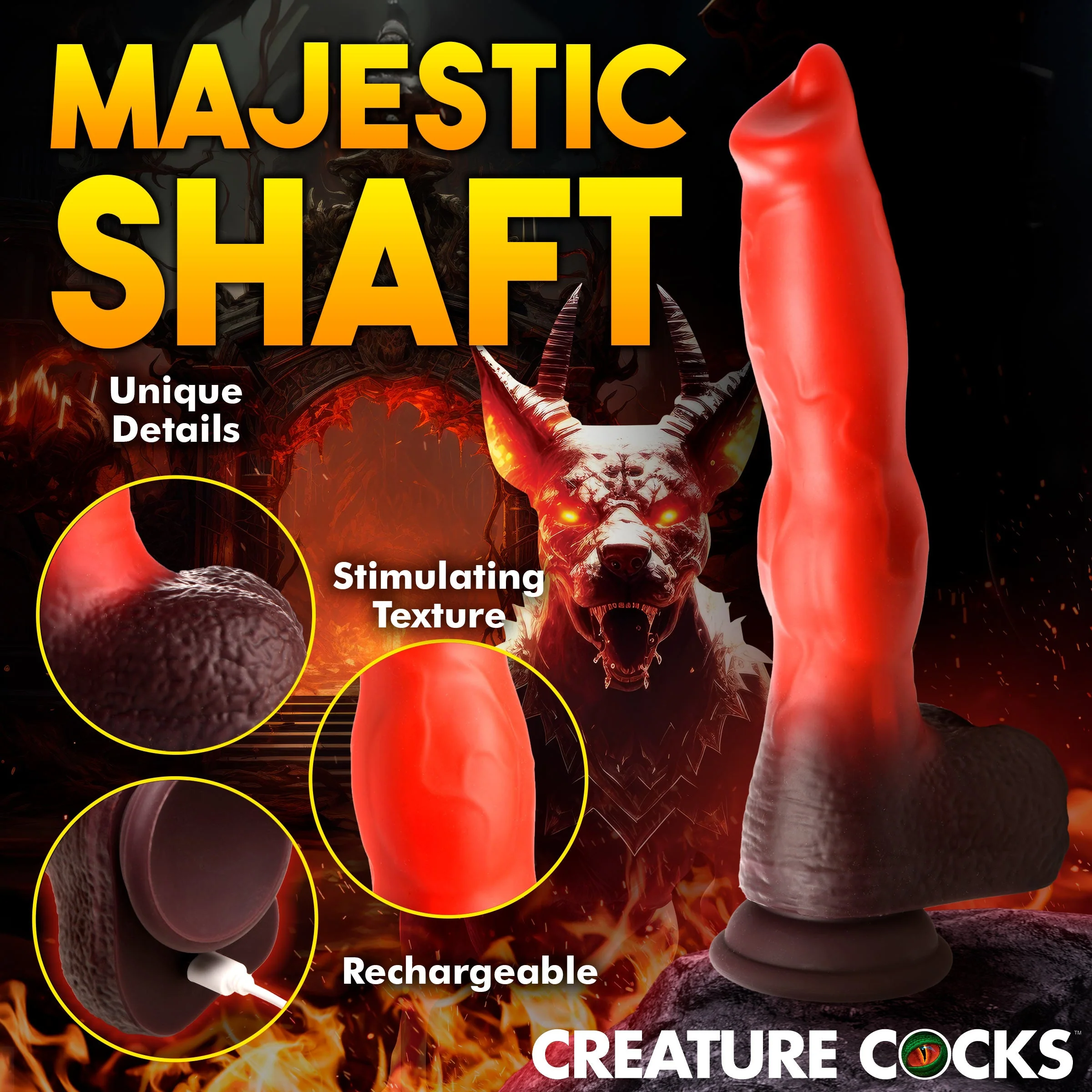 Ramming Hound Thrusting & Vibrating Silicone Dildo - Image 6