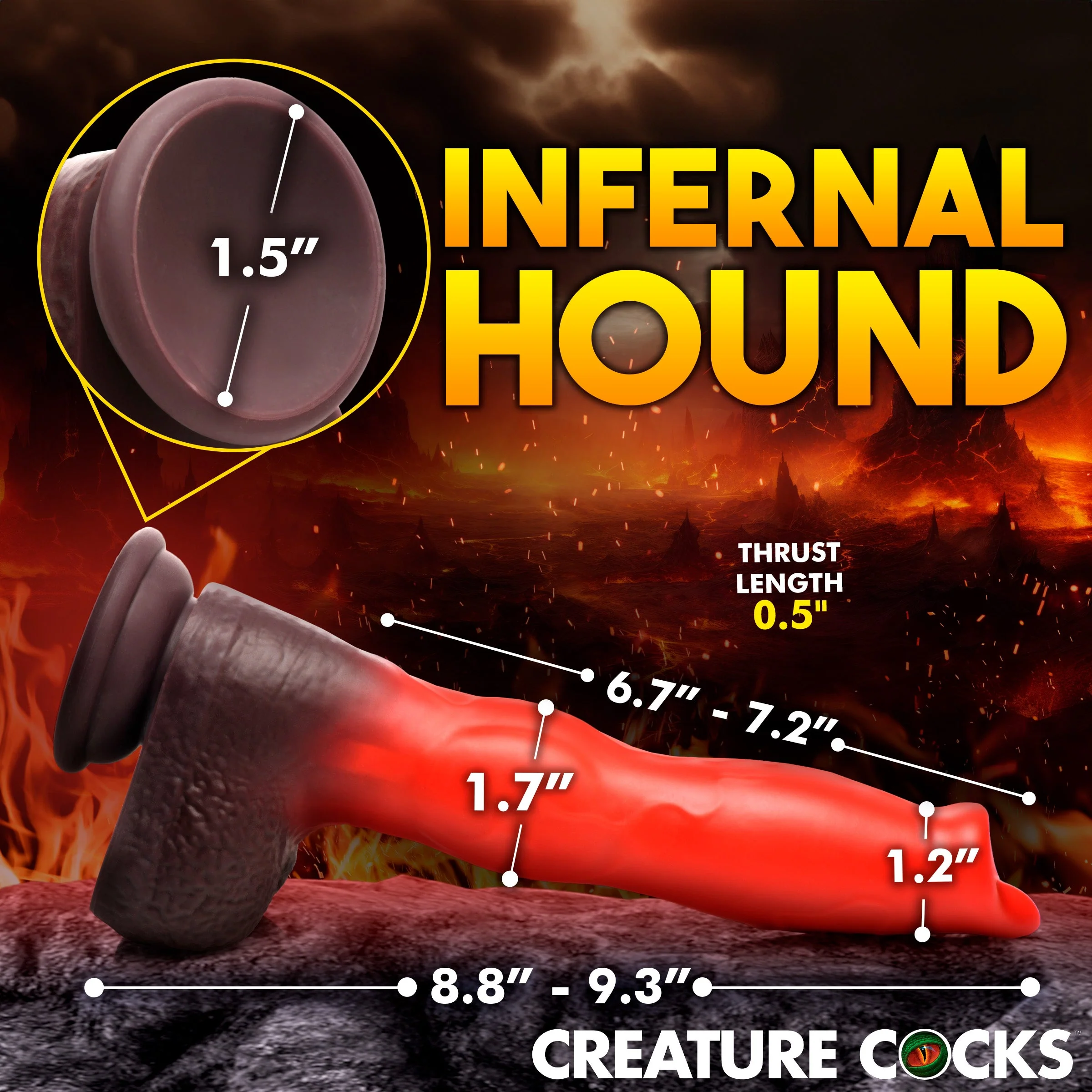 Ramming Hound Thrusting & Vibrating Silicone Dildo - Image 9