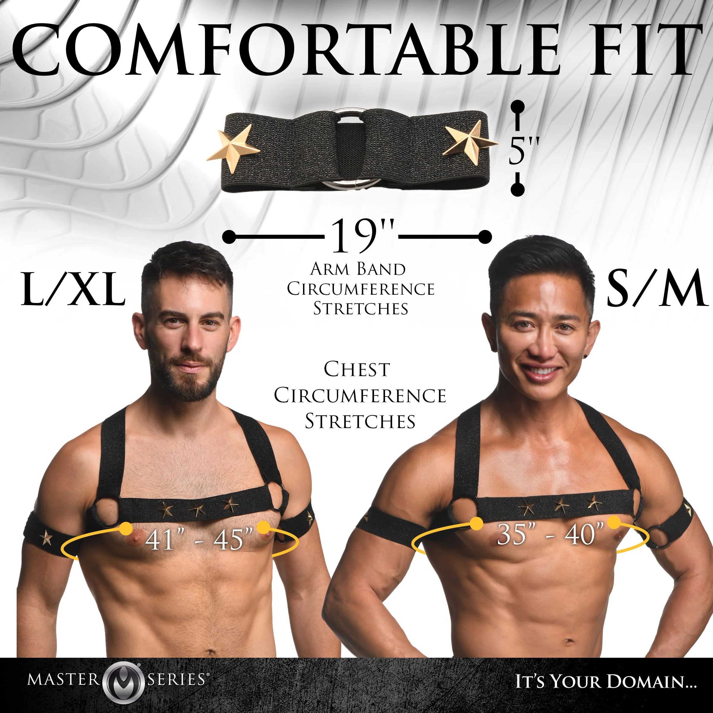 Rave Harness Elastic Chest Harness with Arm Bands - Image 4