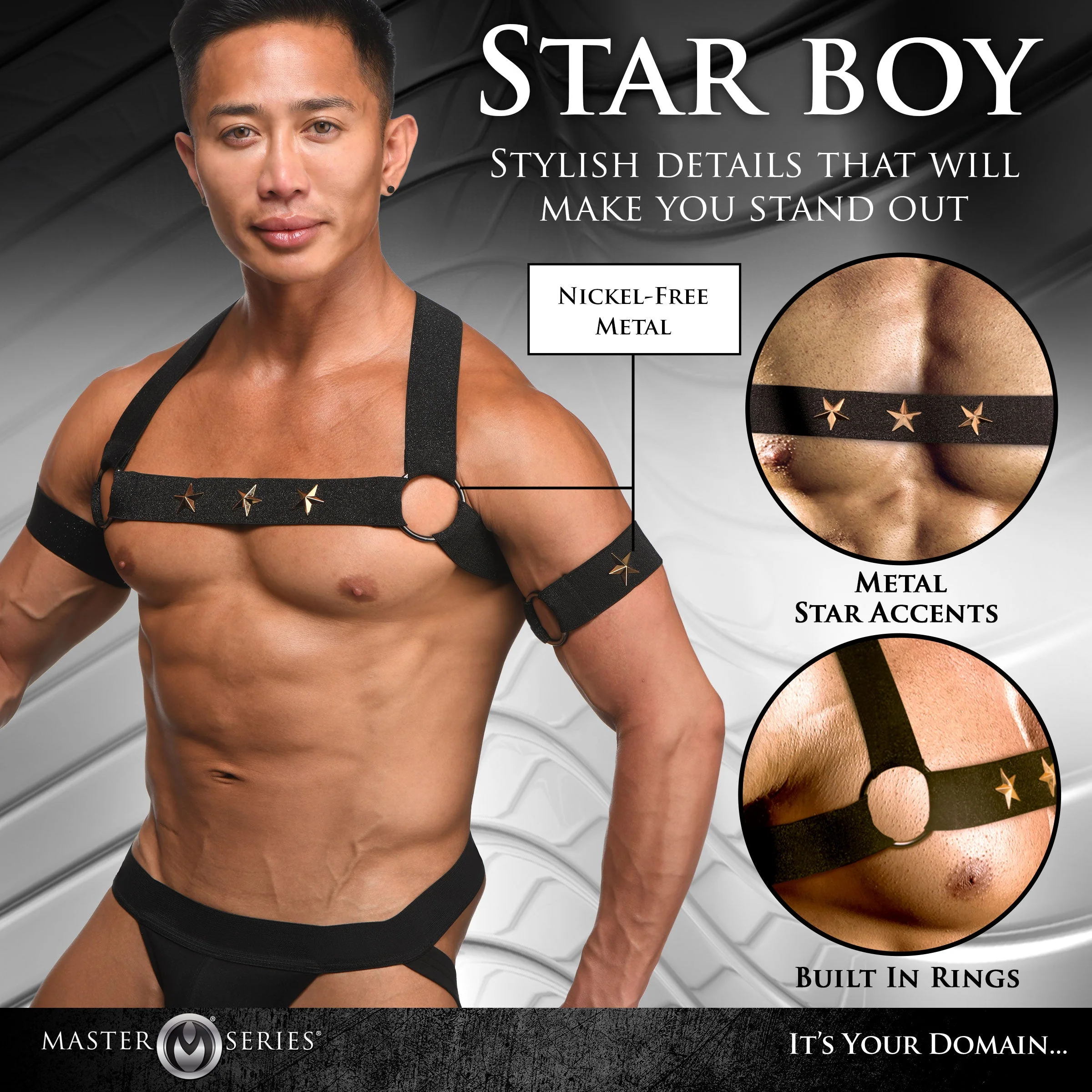 Rave Harness Elastic Chest Harness with Arm Bands - Image 6