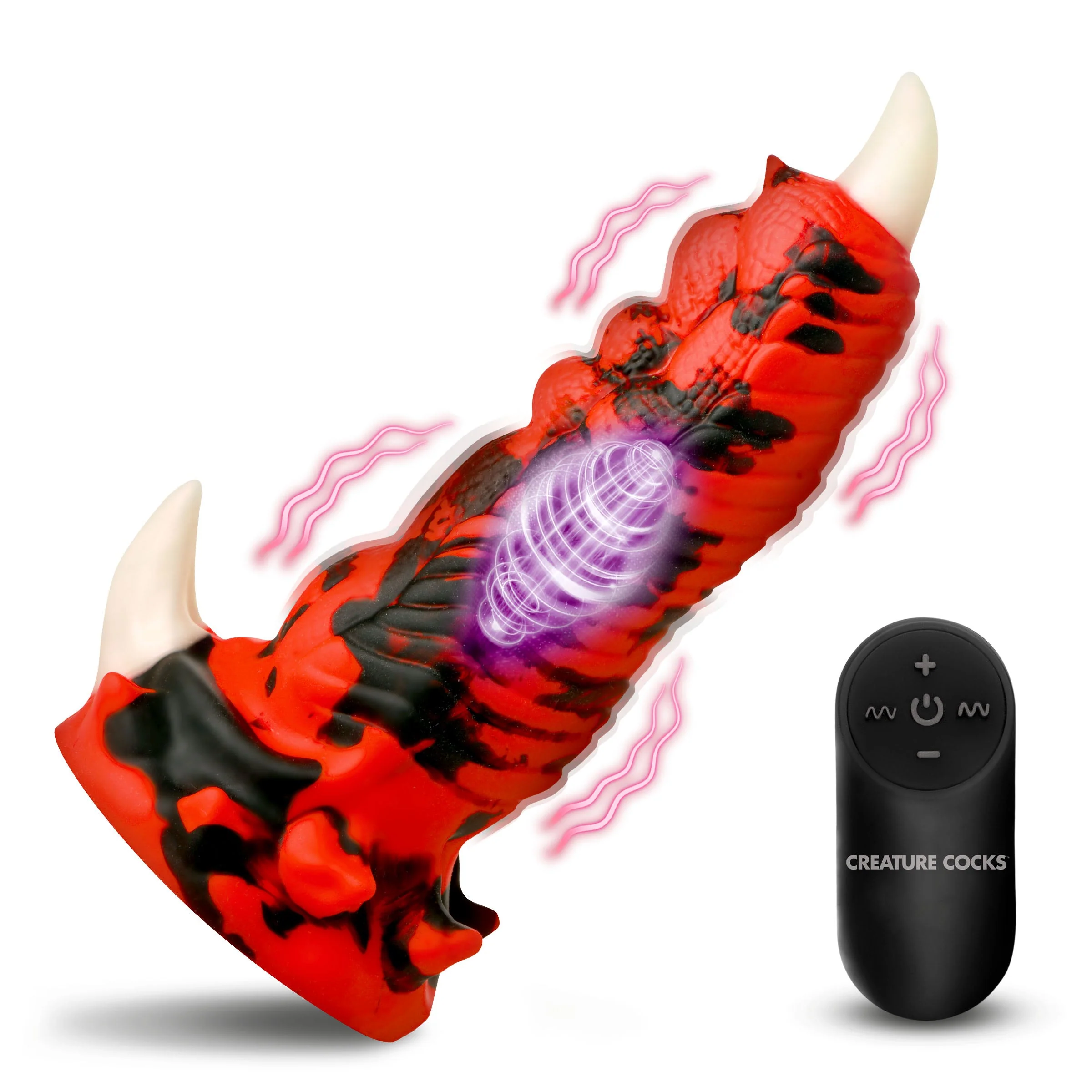 Red Talon Vibrating Silicone Dildo - Image 4