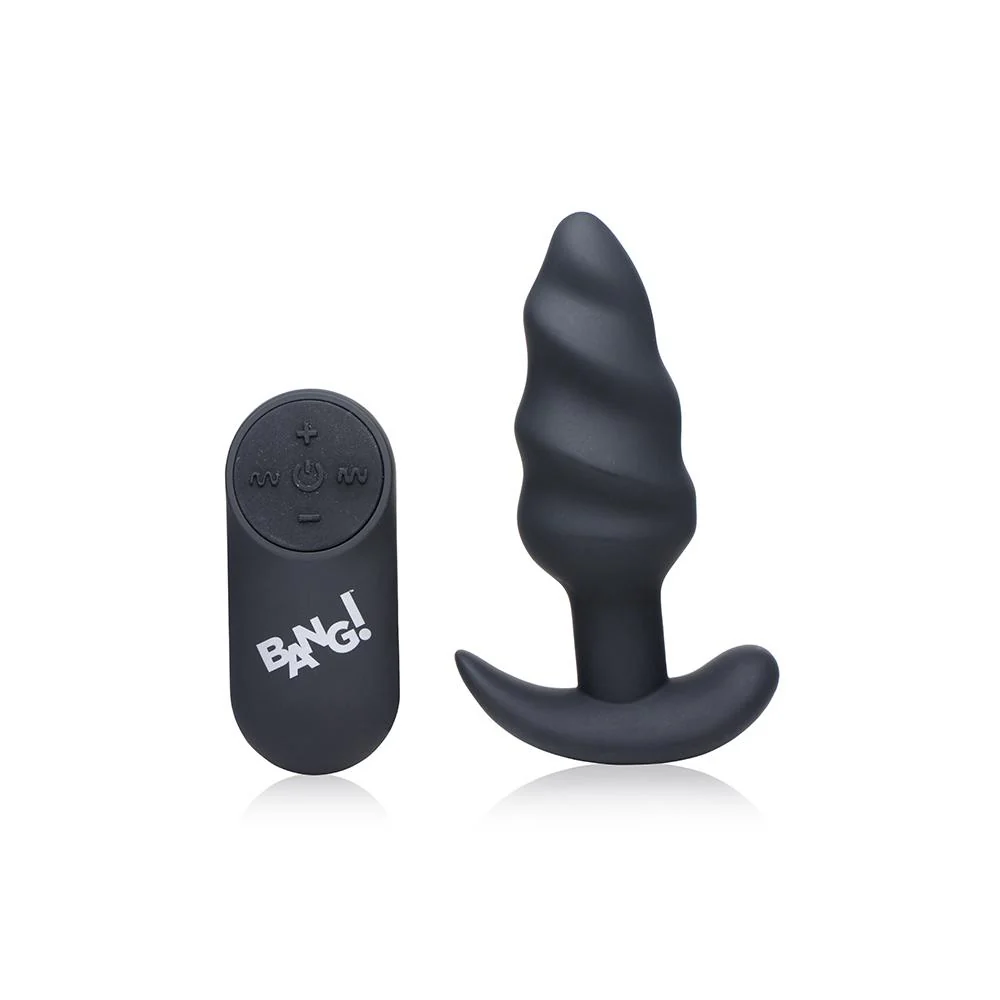 Remote Control 21X Vibrating Silicone Swirl Butt Plug - Image 6