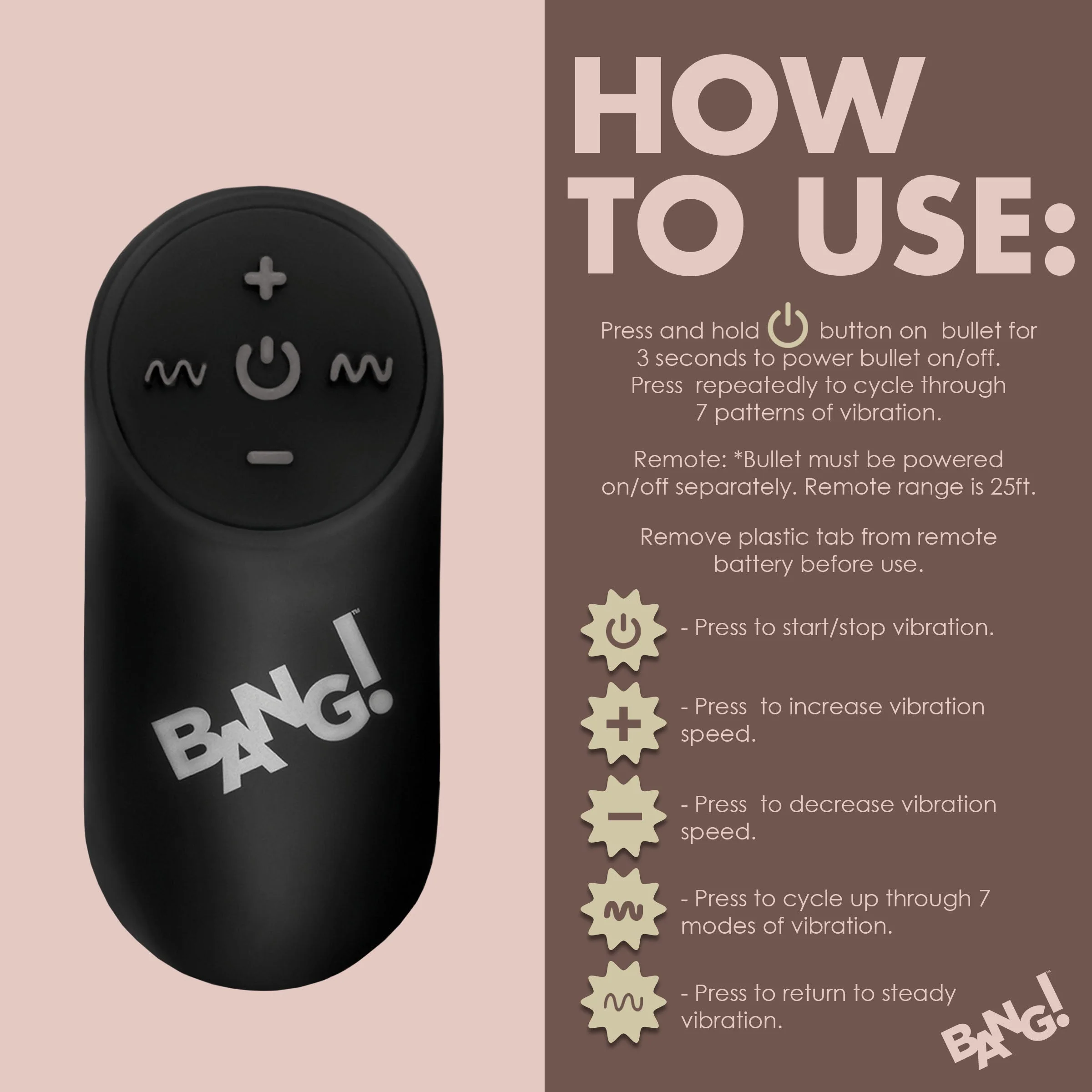 Remote Control 28X Vibrating Cock Ring and Bullet - Image 6