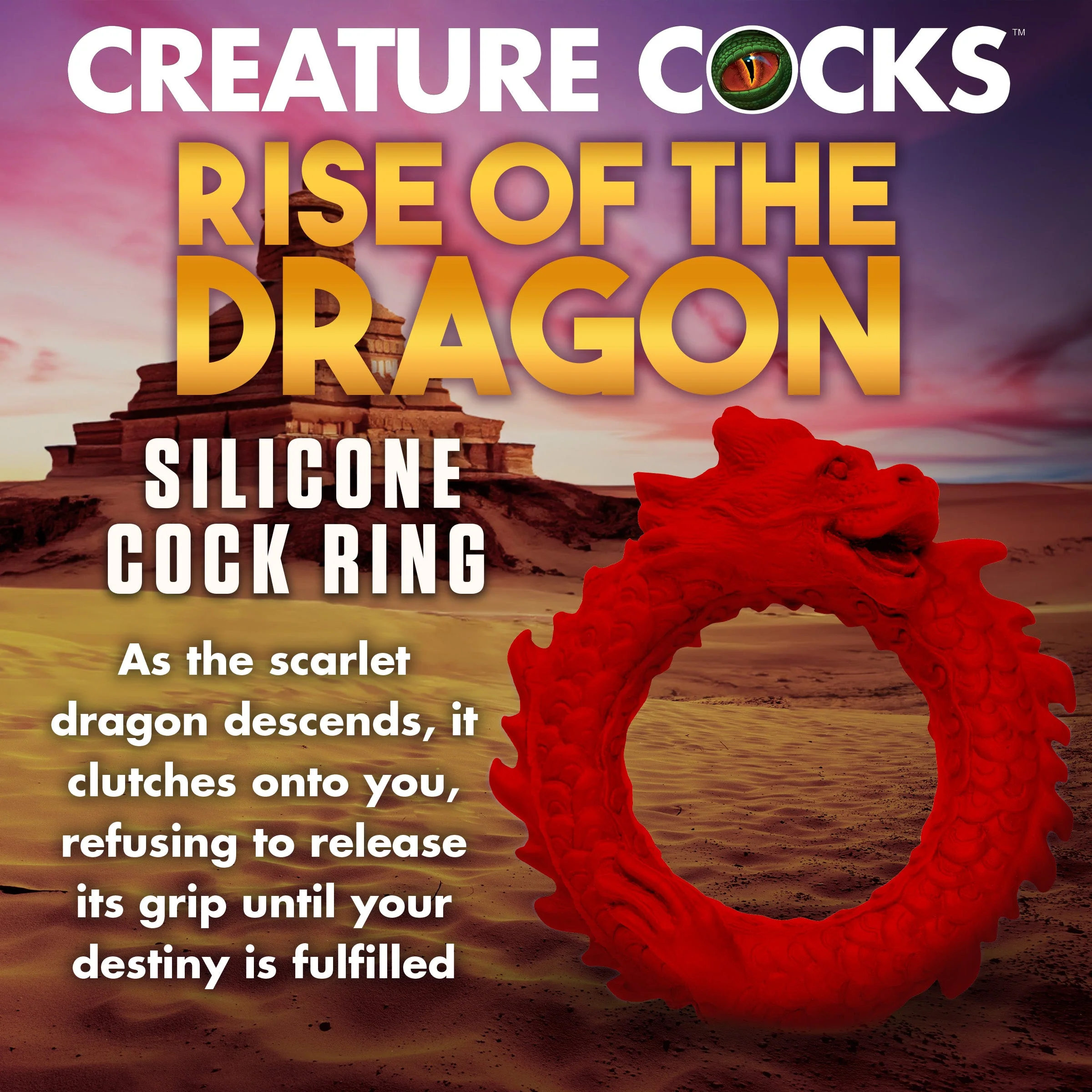 Rise of the Dragon Silicone Cock Ring - Image 2