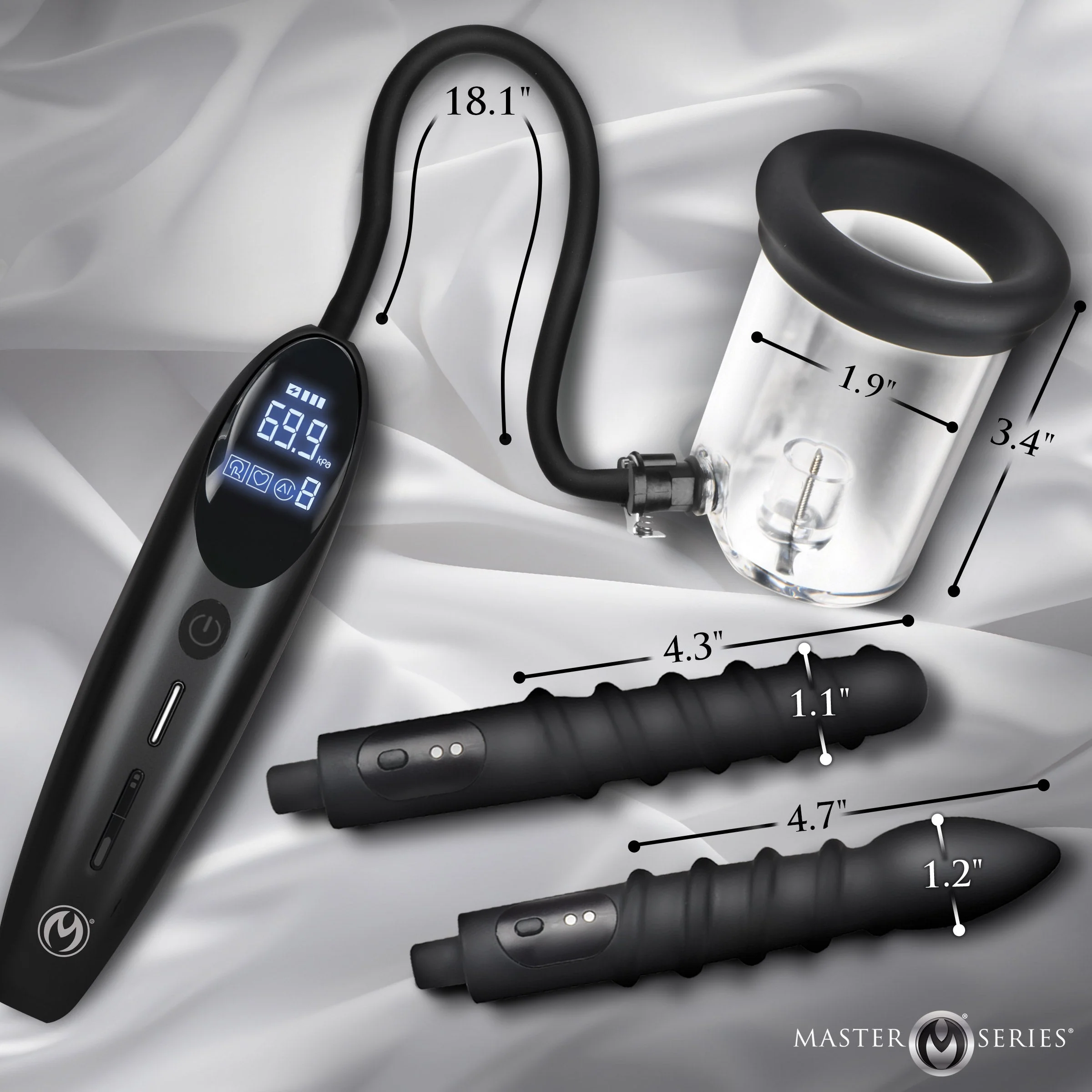Rosebud Driller Deluxe Set Vibrating Silicone Rosebud Pump - Image 5