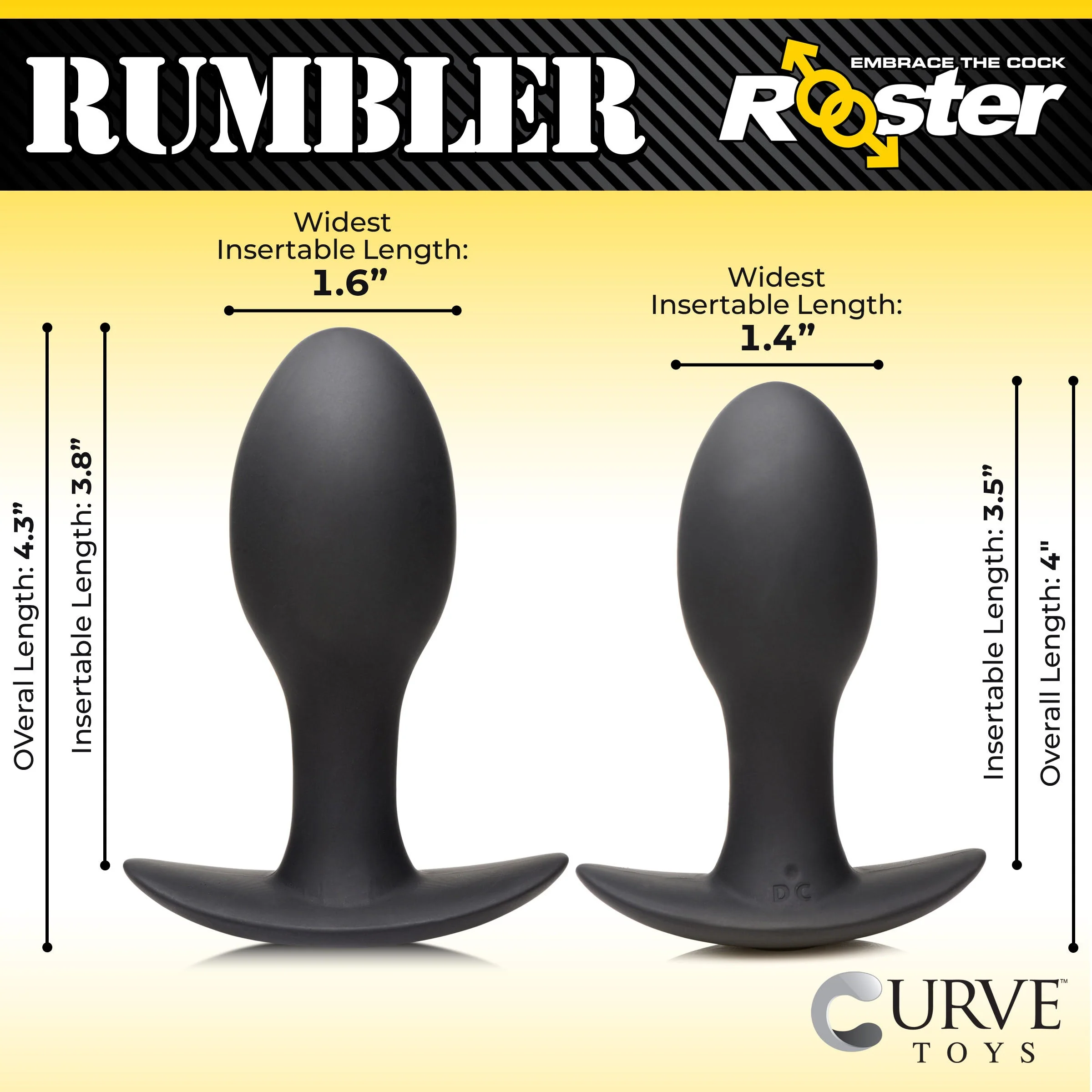 Rumbler Vibrating Silicone Butt Plug - Image 2