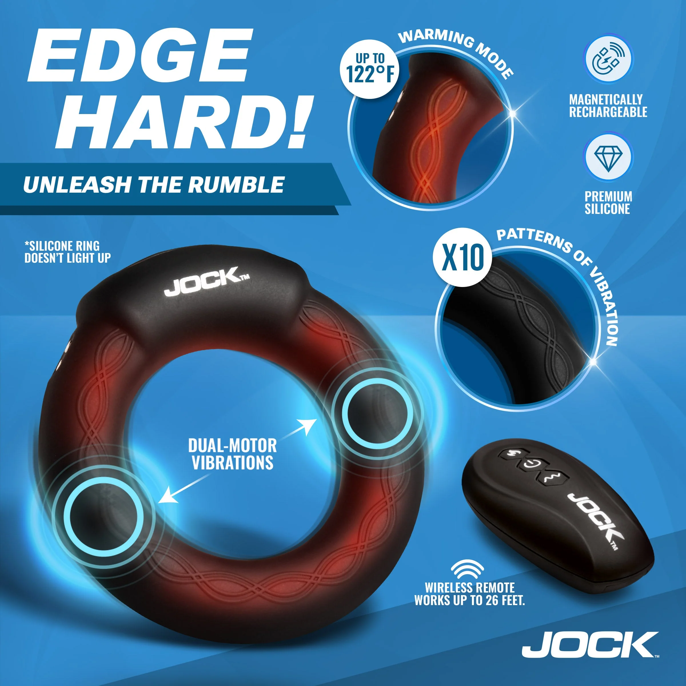 Rumbler Vibrating & Warming Cock Ring - Image 2
