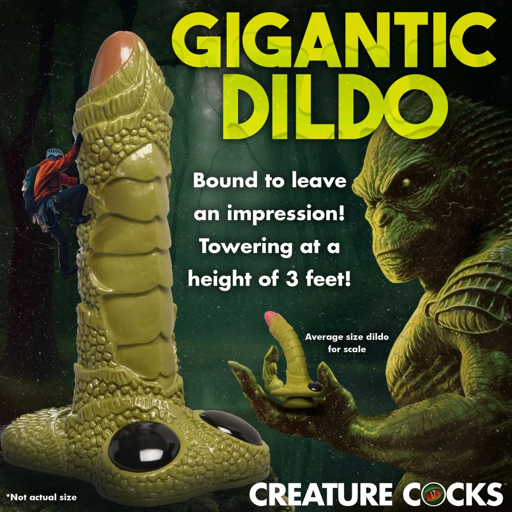 Scaly Swamp Monster 3 Foot Giant Dildo - Image 5