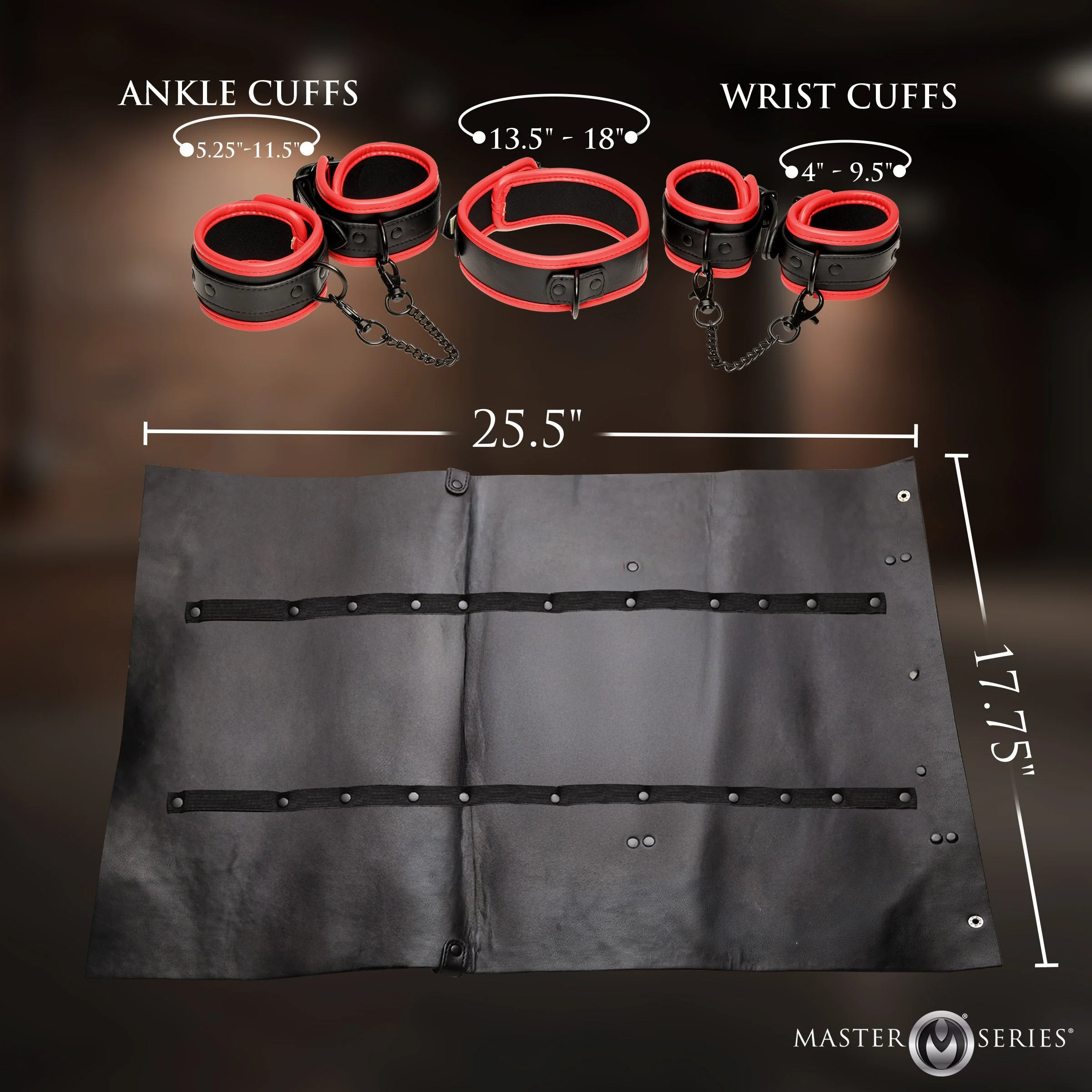 Scarlet Seduction Leather Bondage Travel Set - Image 7