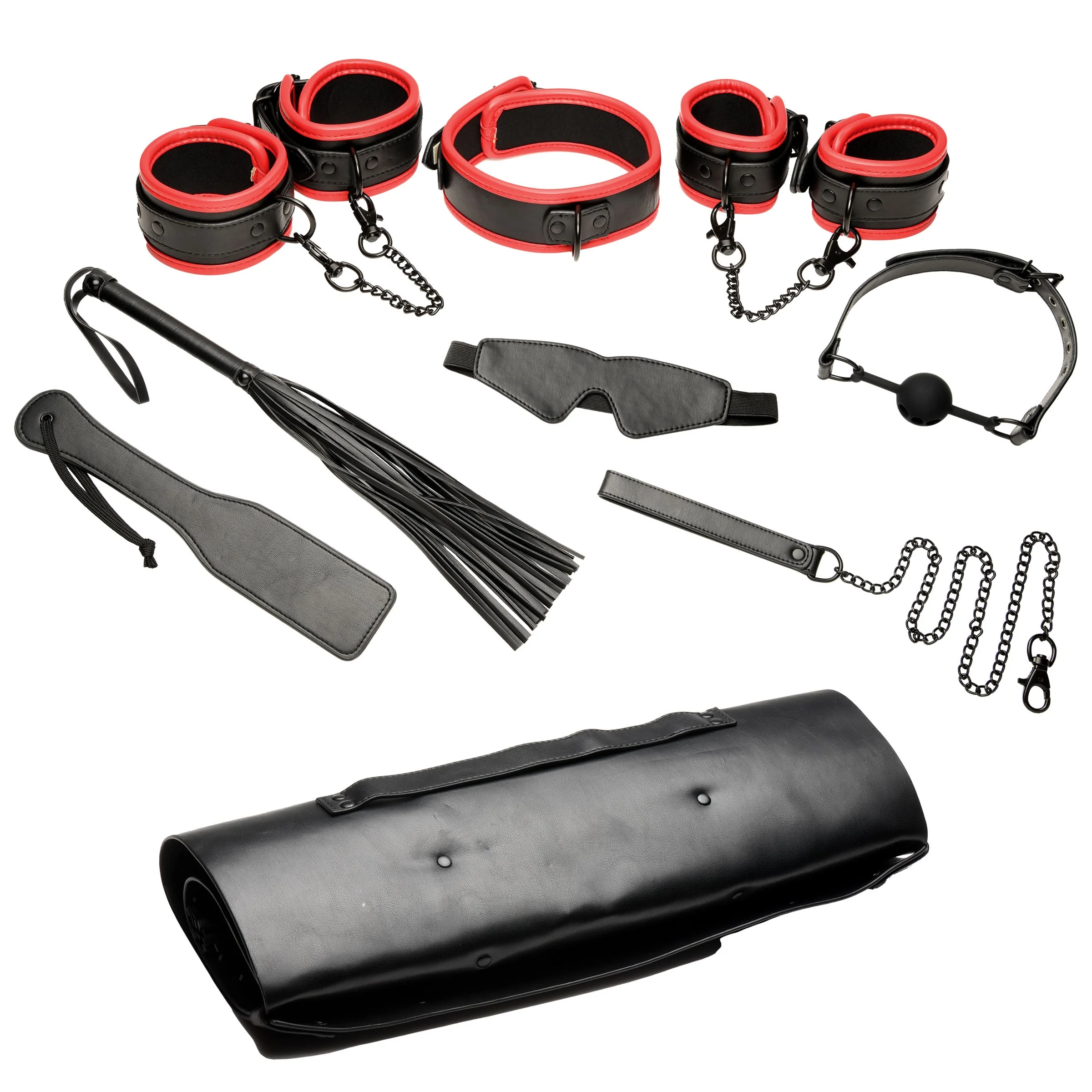 Scarlet Seduction Leather Bondage Travel Set - Image 8
