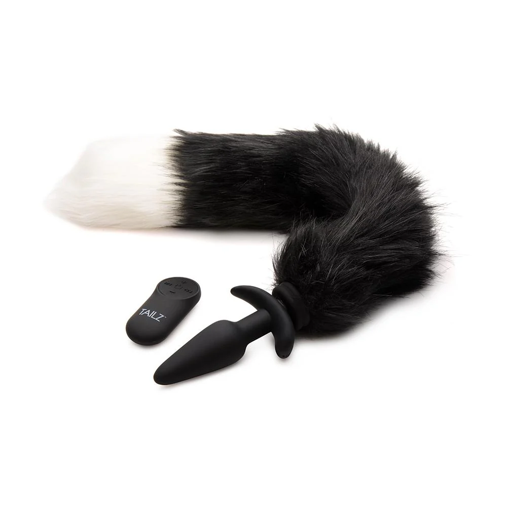 Small Vibrating Anal Plug with Interchangeable Fox Tail - Image 2