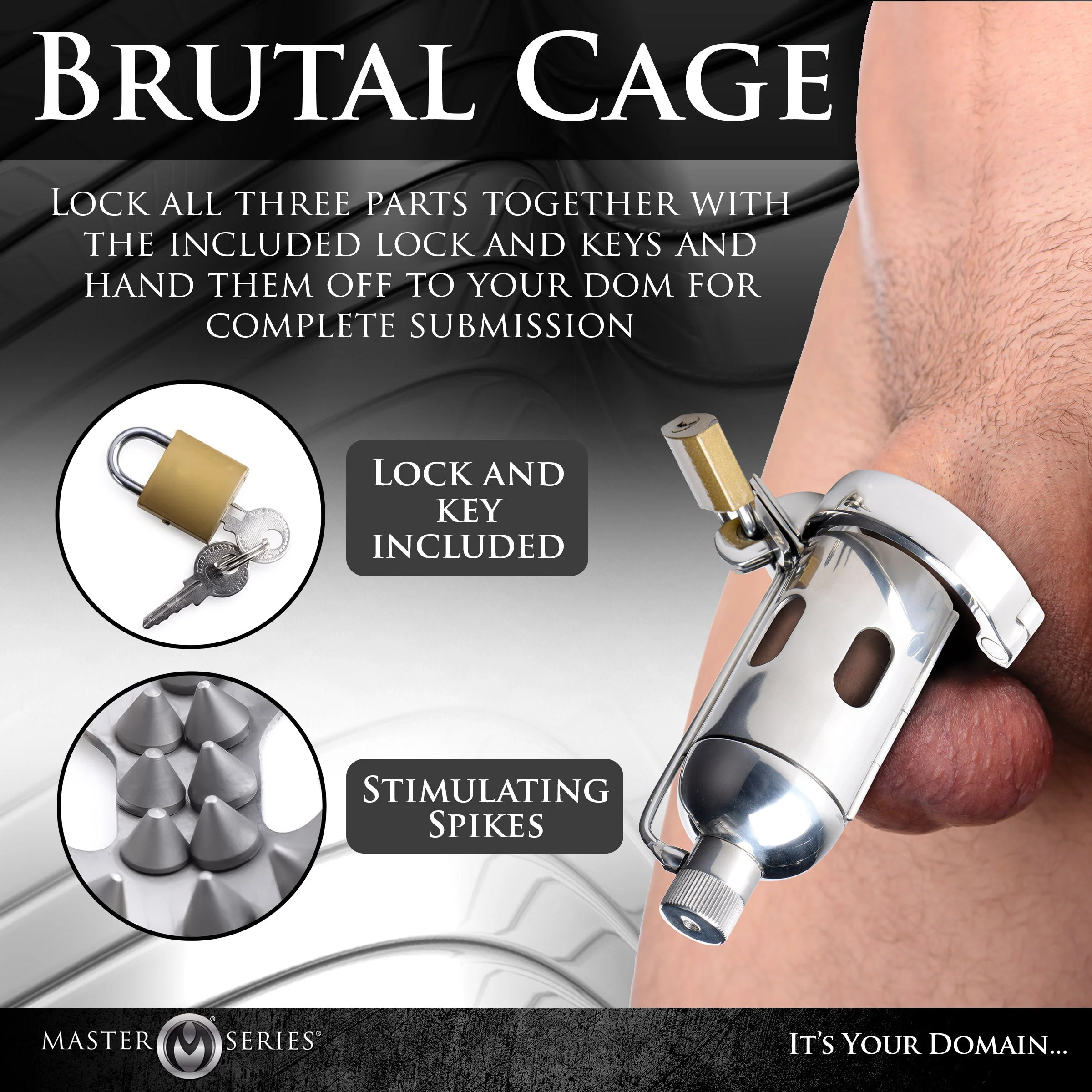 Spiked Chamber Chastity Cage - Image 7
