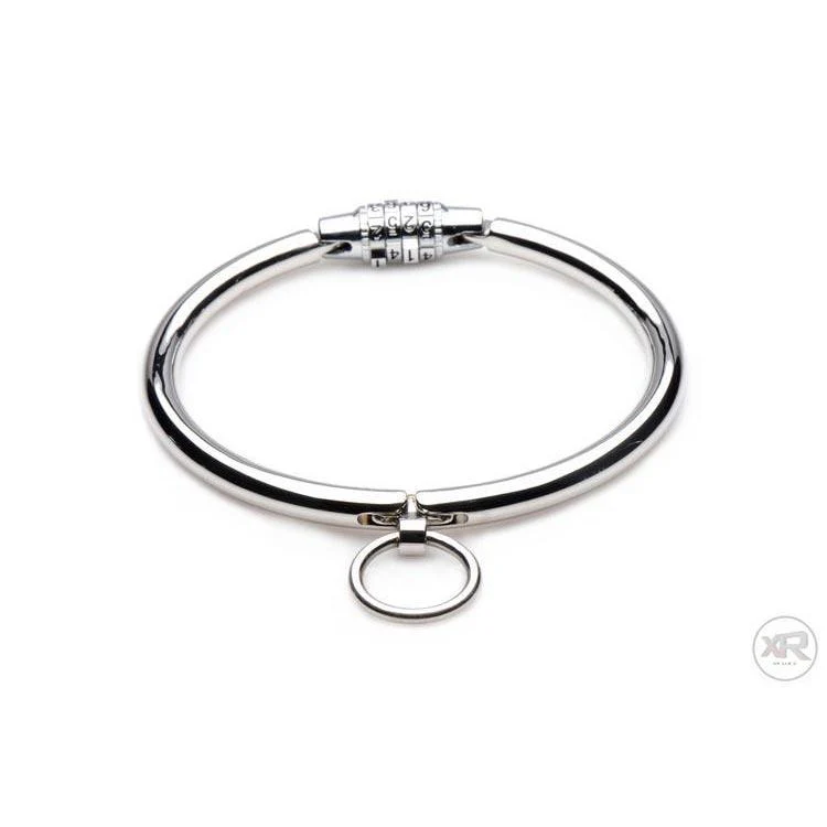 Stainless Steel Combination Lock Slave Collar - Image 2