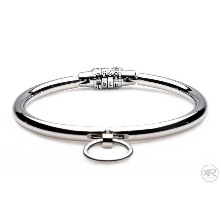 Stainless Steel Combination Lock Slave Collar - Image 3