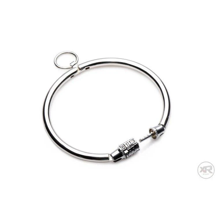 Stainless Steel Combination Lock Slave Collar - Image 4