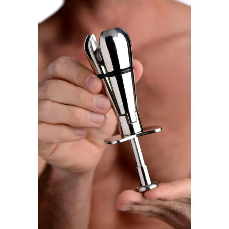 Stainless Steel Locking Anal Plug - Image 4