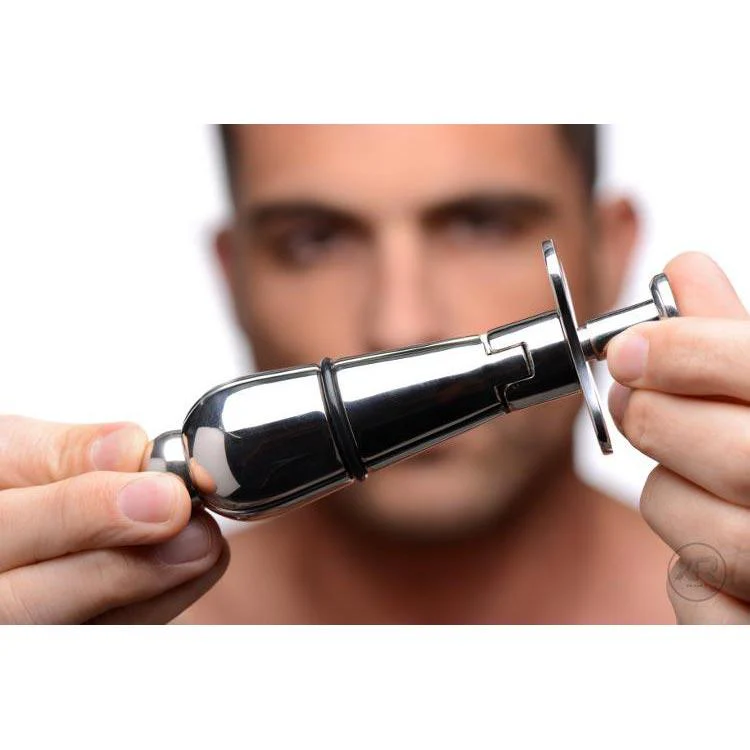 Stainless Steel Locking Anal Plug - Image 5
