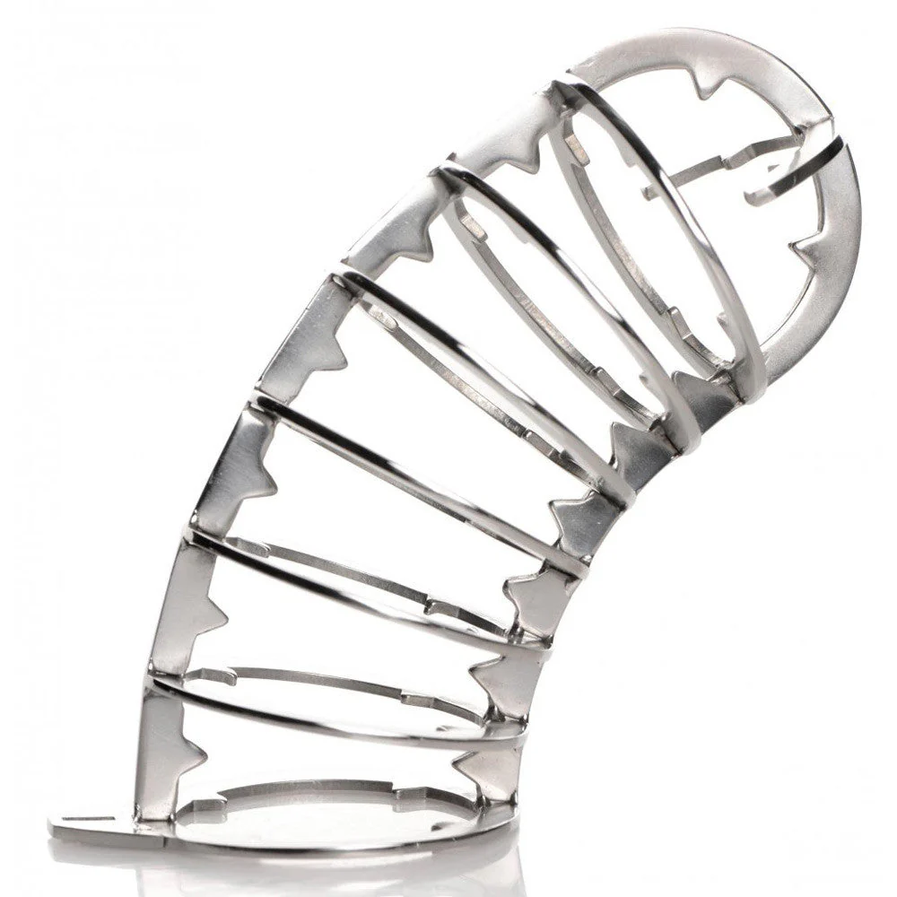 Stainless Steel Spiked Chastity Cage - Image 6