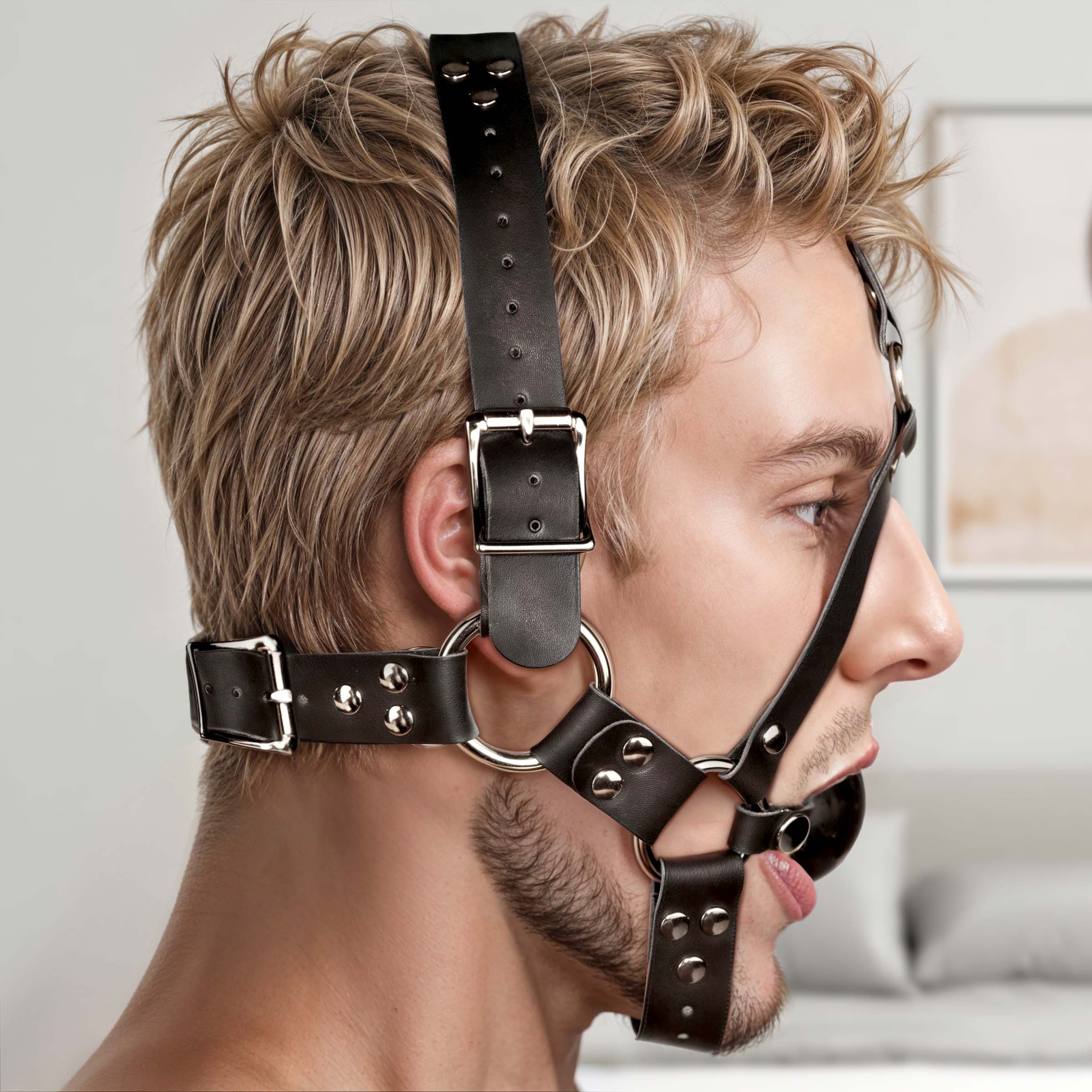 Strict Leather Ball Gag Harness - Image 3