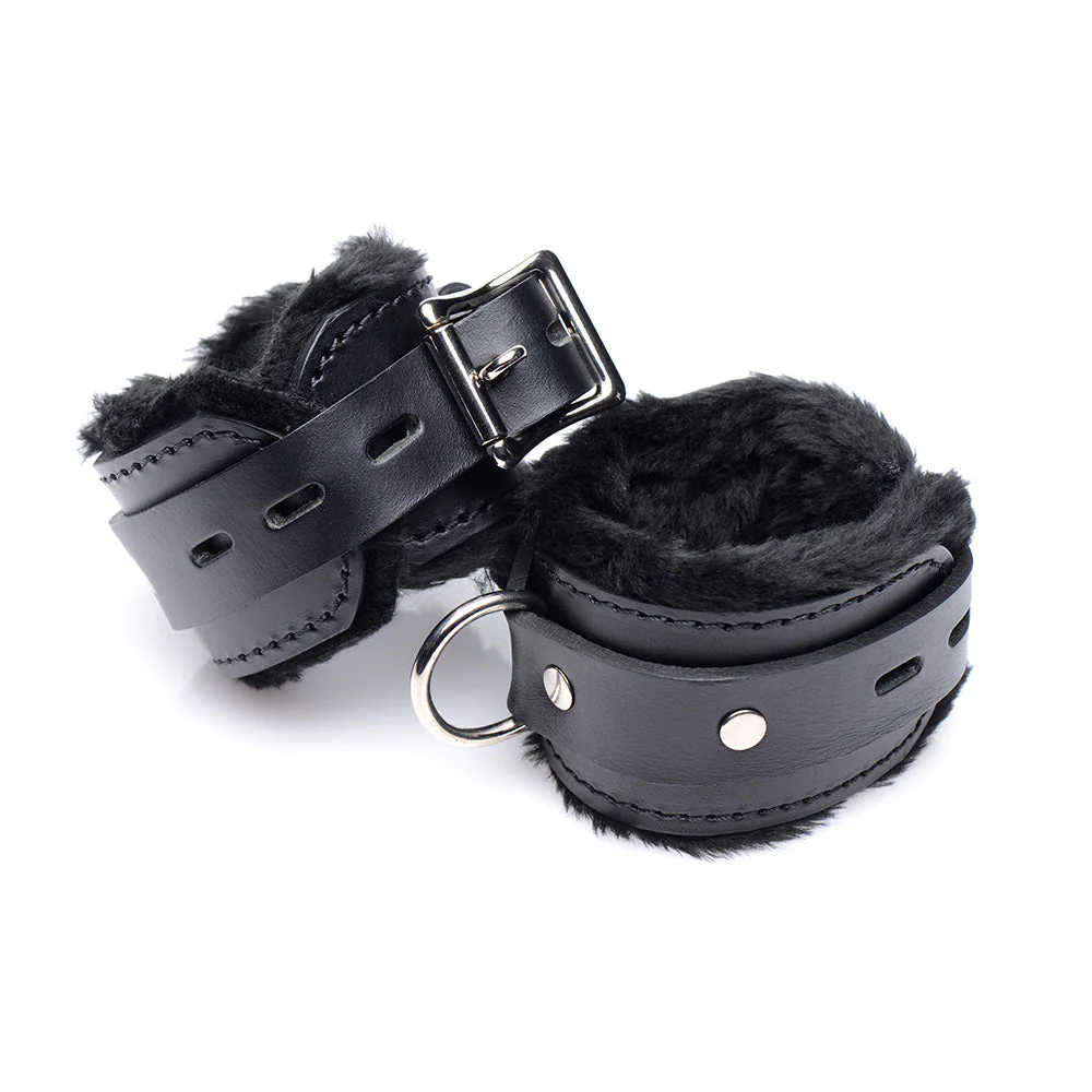 Strict Leather Premium Fur Lined Locking Cuffs - Image 2