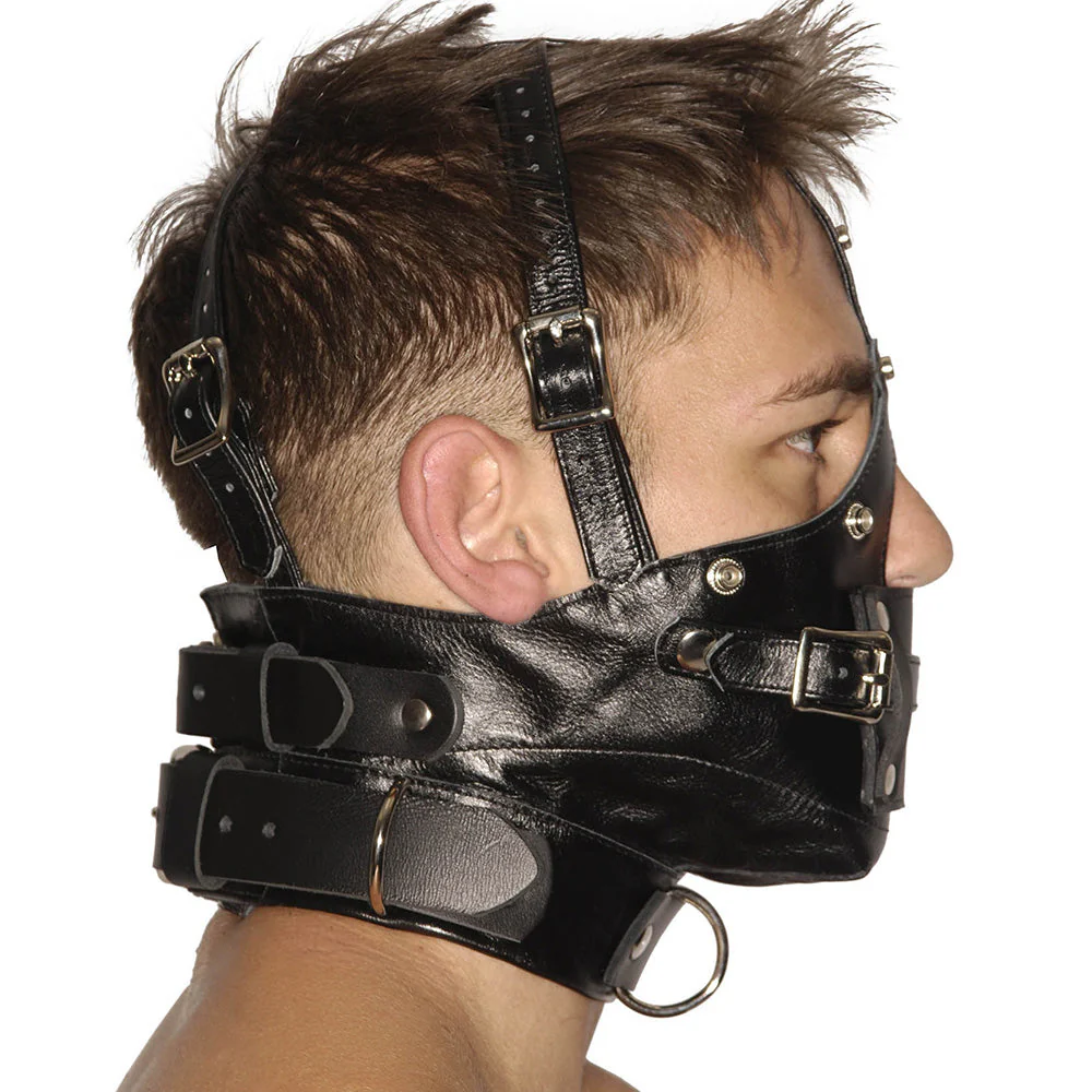 Strict Leather Premium Muzzle with Blindfold and Gag - Image 3