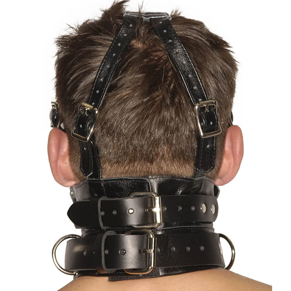 Strict Leather Premium Muzzle with Blindfold and Gag - Image 4