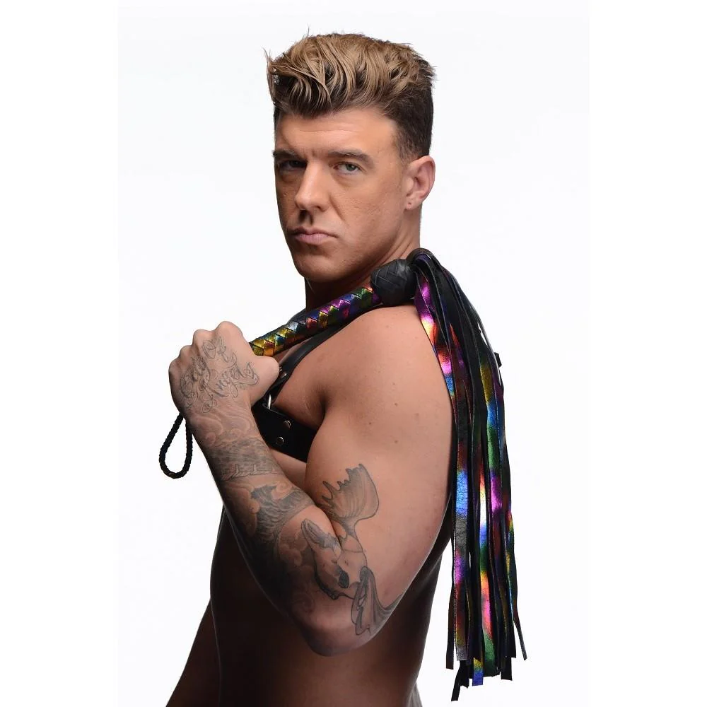 Strict Leather Rainbow Flogger - Image 2