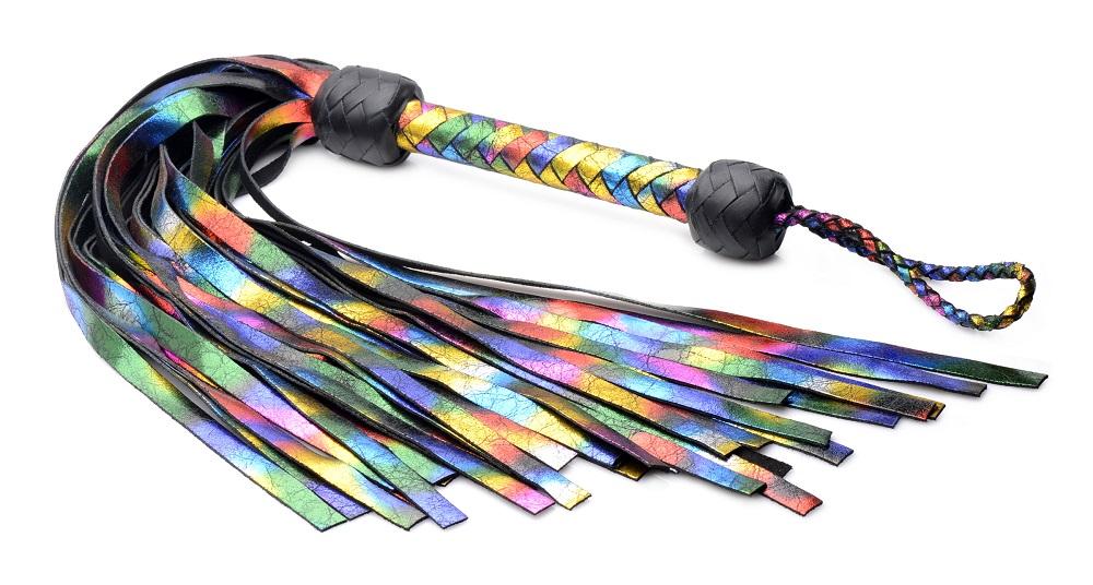 Strict Leather Rainbow Flogger - Image 3