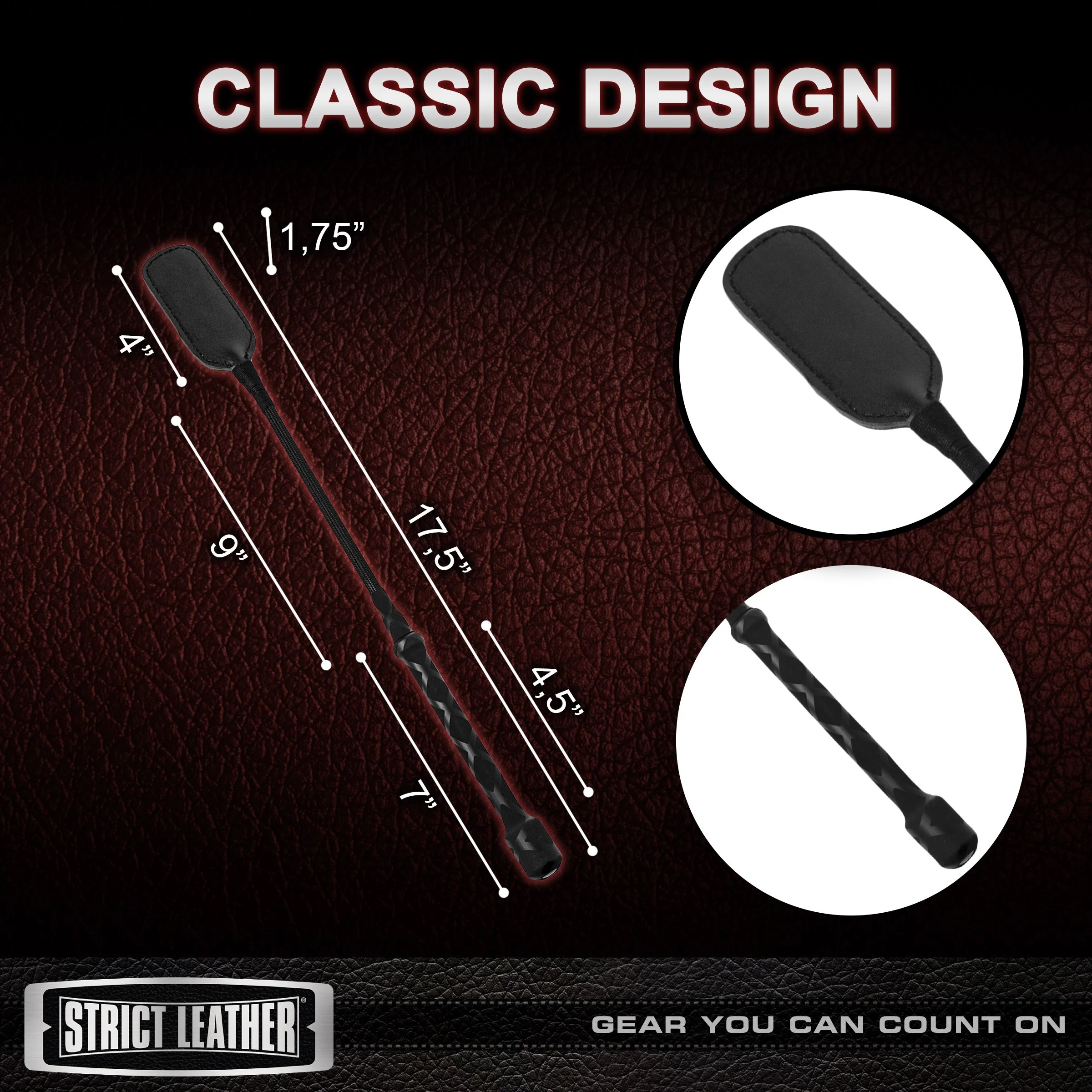 Strict Leather Short Riding Crop - Image 4