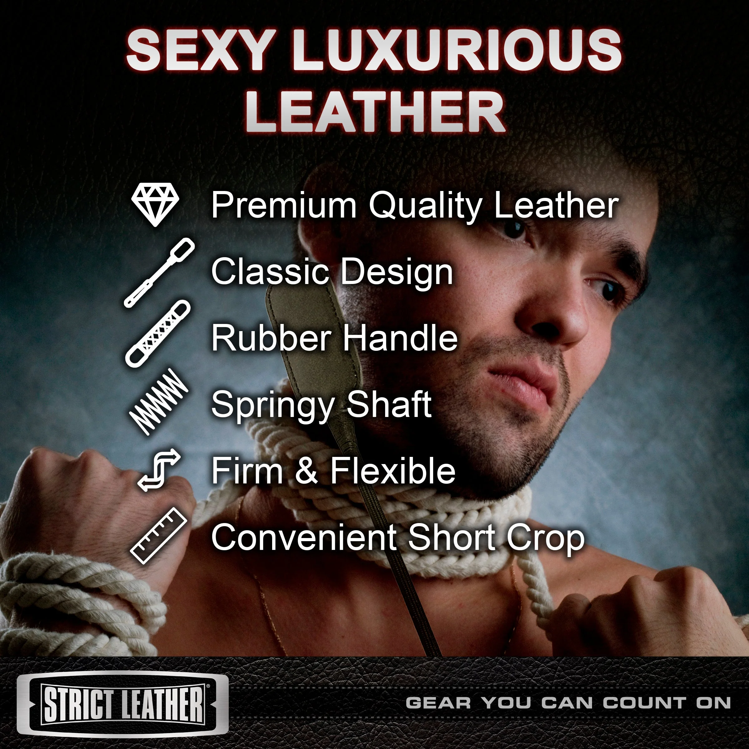 Strict Leather Short Riding Crop - Image 5