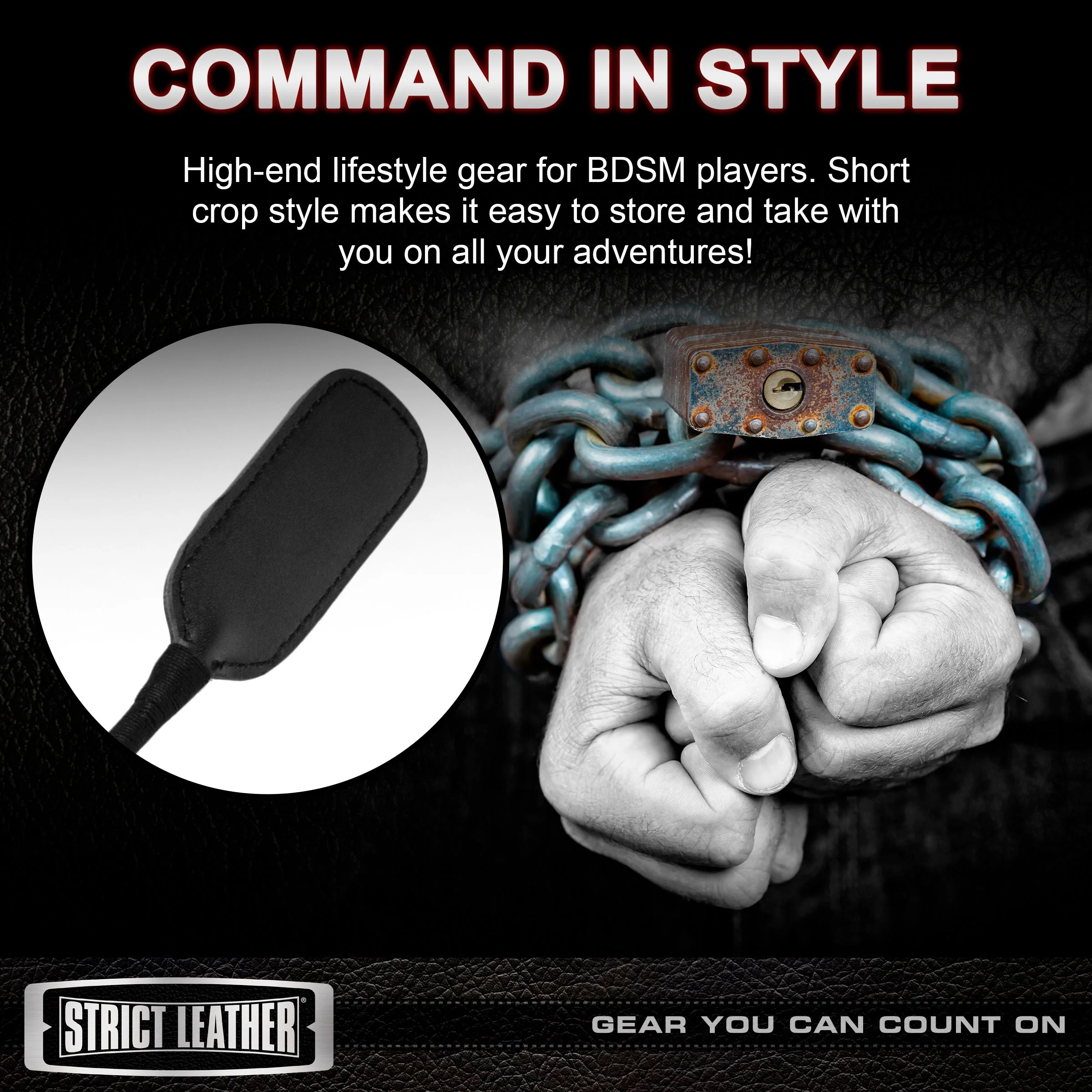 Strict Leather Short Riding Crop - Image 6