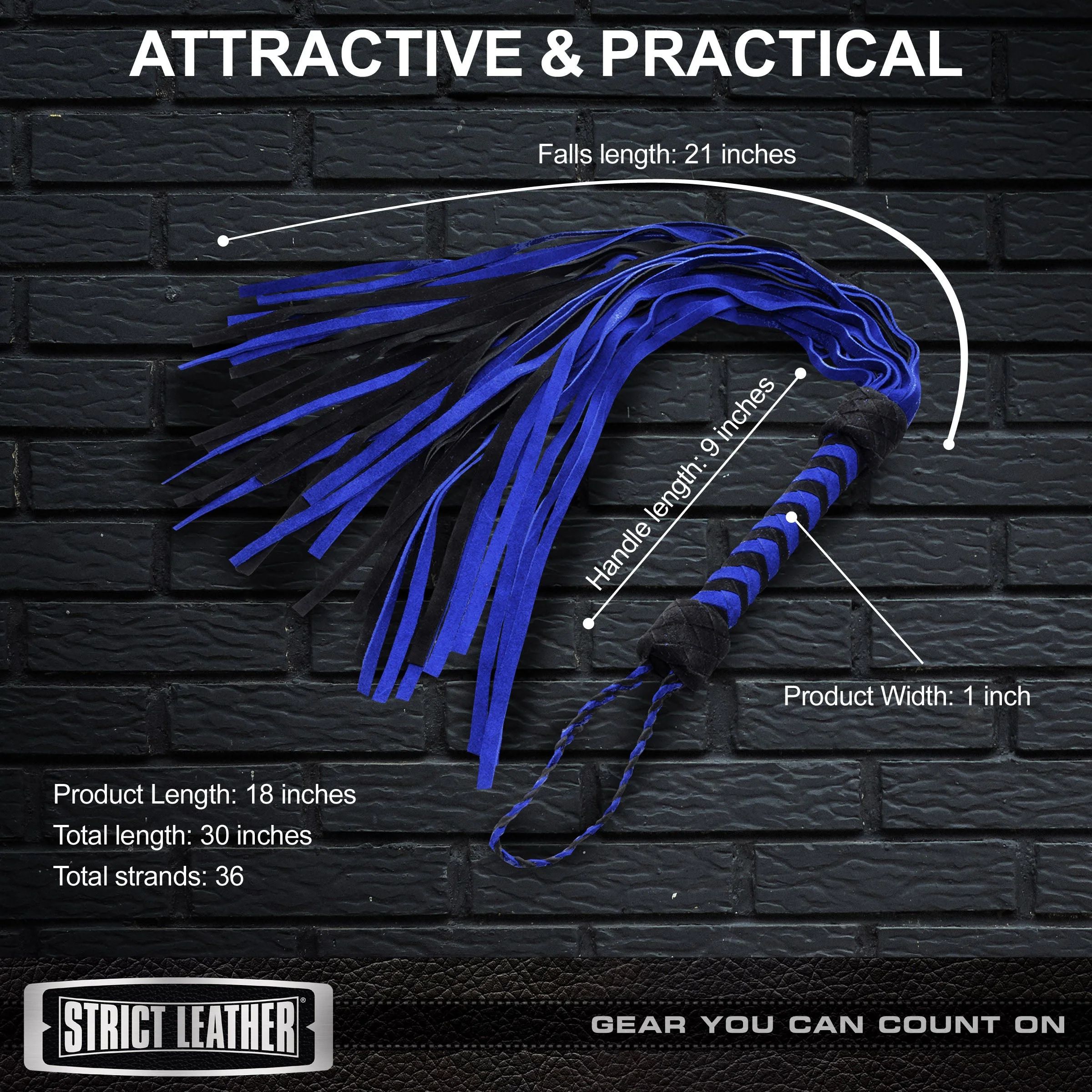 Suede Black and Blue Flogger - Image 4