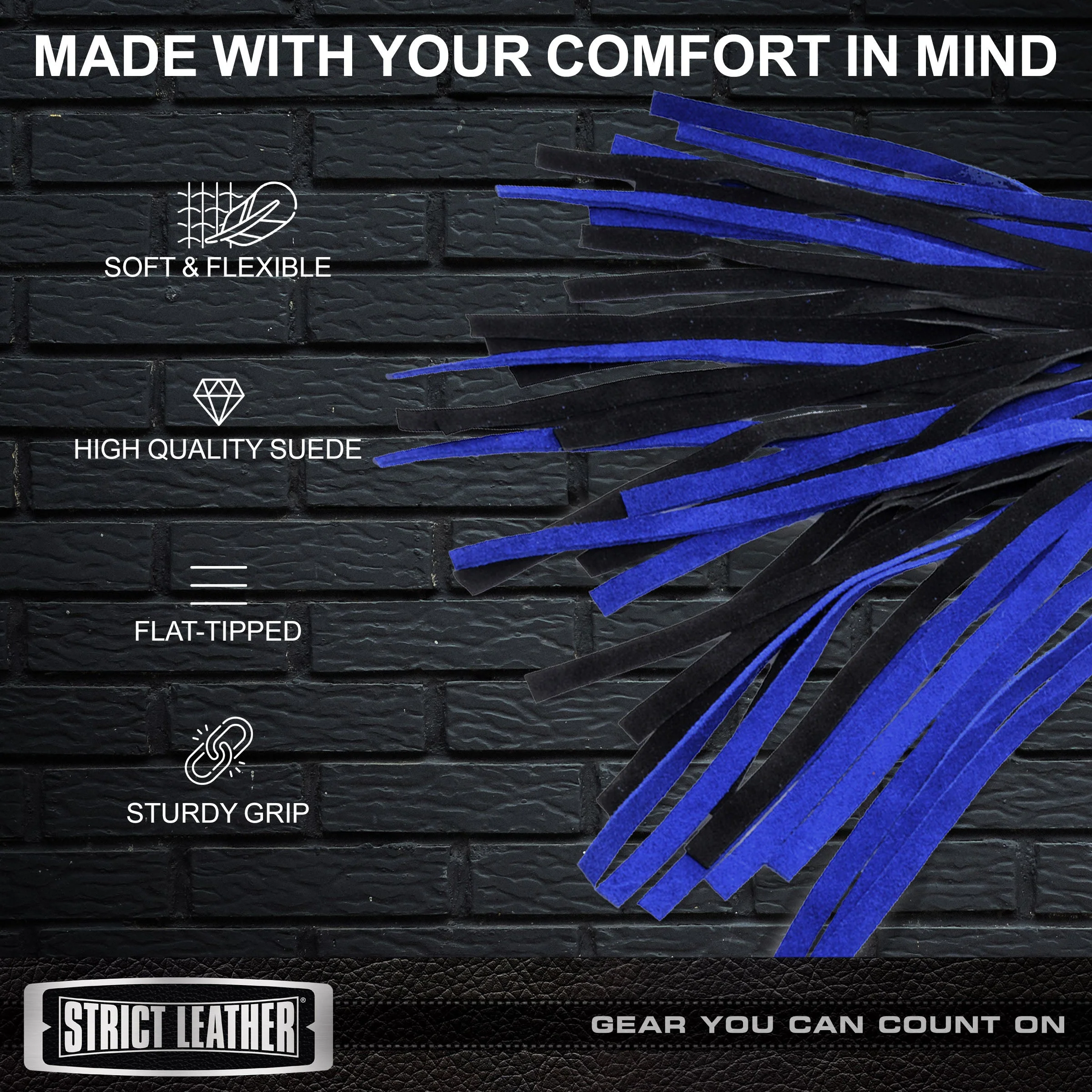 Suede Black and Blue Flogger - Image 5
