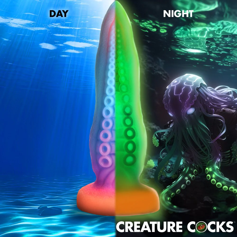 Tenta-Cock Glow-in-the-Dark Silicone Dildo - Image 5